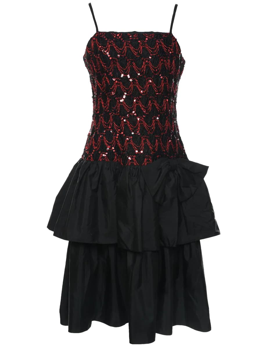 Vintage 1980s Sequined Evening Dress - M