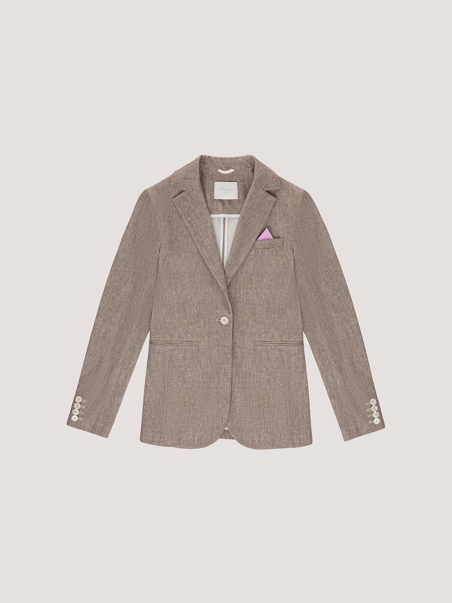 Giacca Slim Long Micro Herringbone Premium Piquet