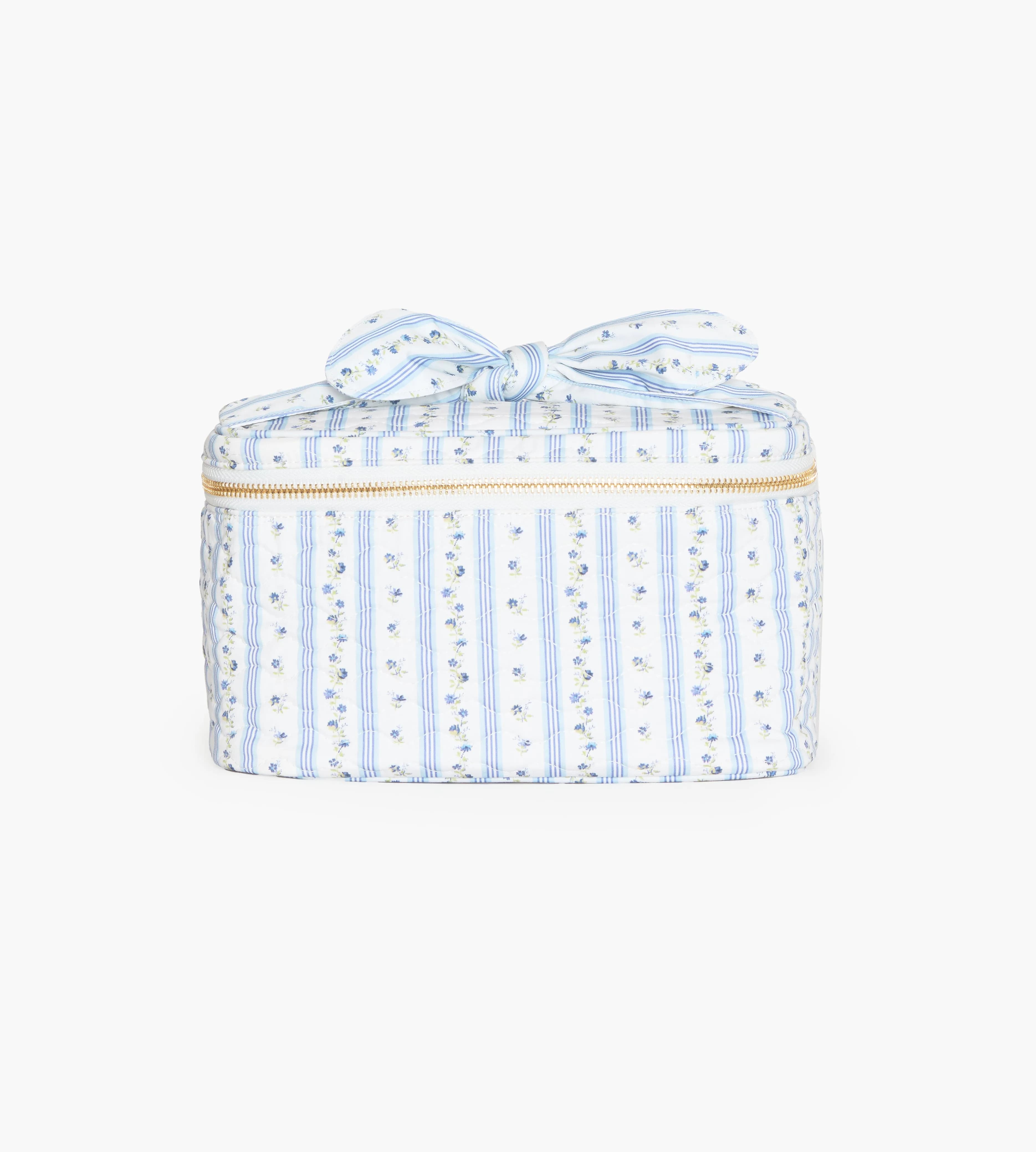 The Bow Top Quilted Cosmetic Bag
