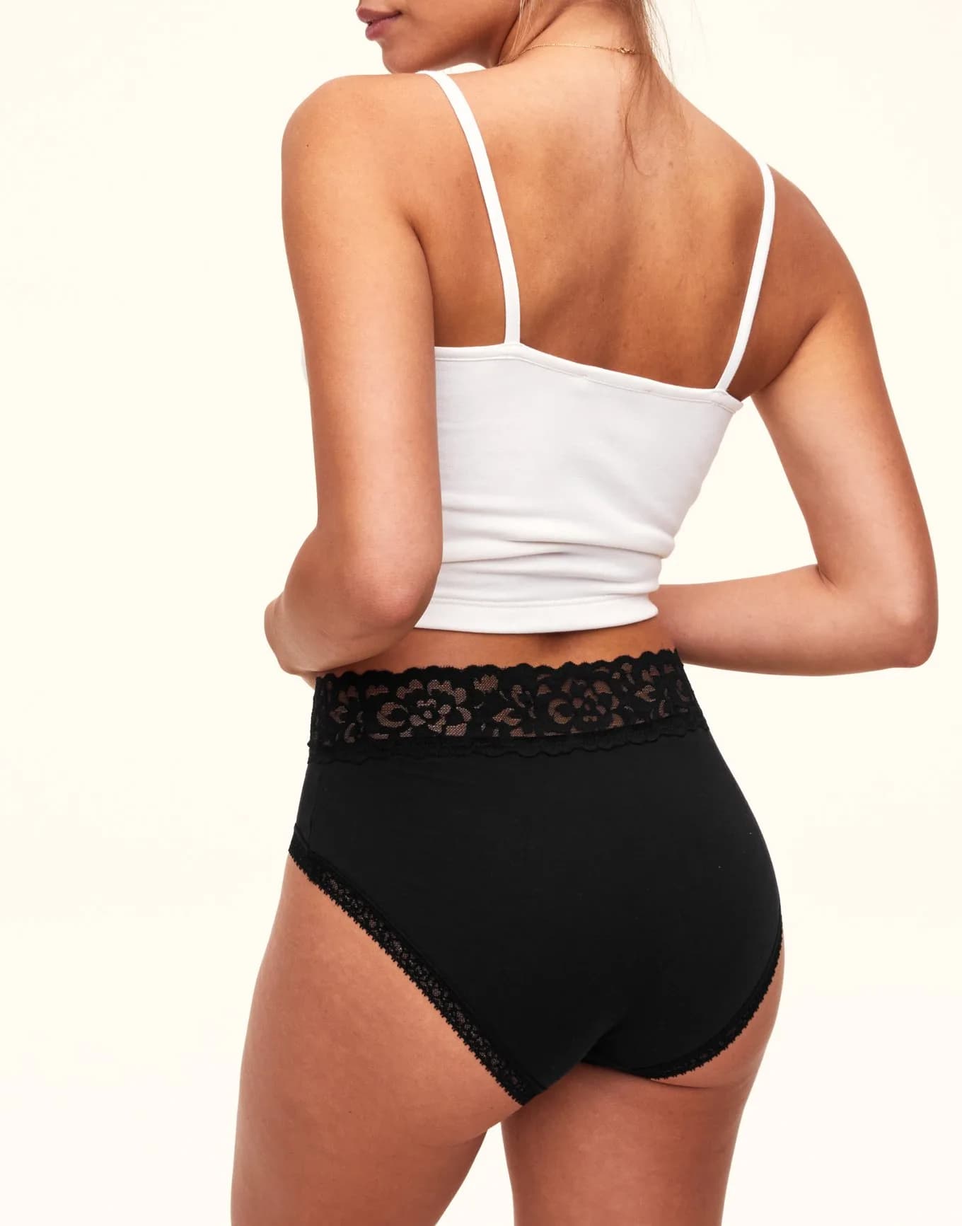 Colleen Cotton Pack High Waisted Black