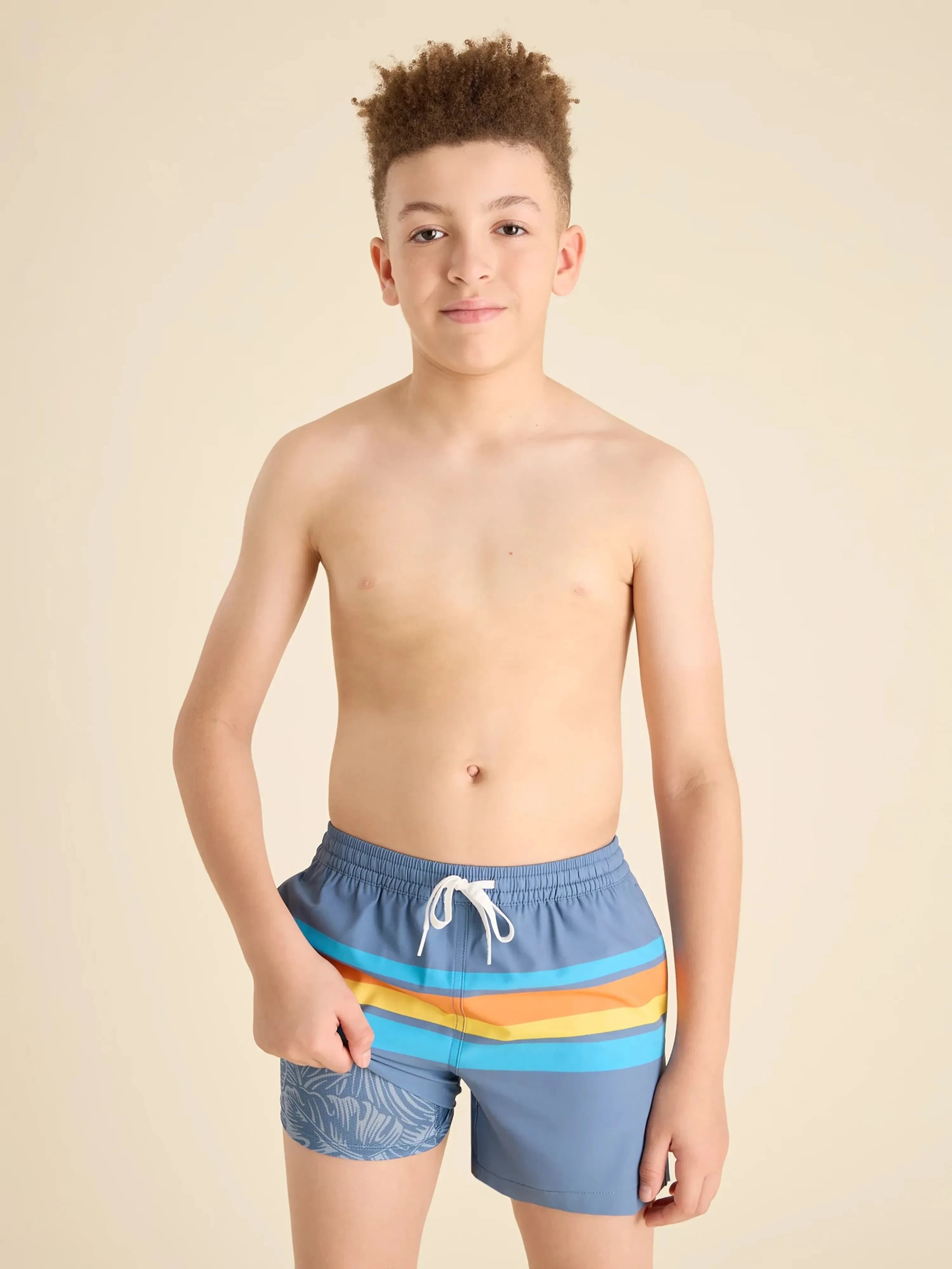 The Warm N' Cools (boys Lined Classic Swim Trunk- Shorter)