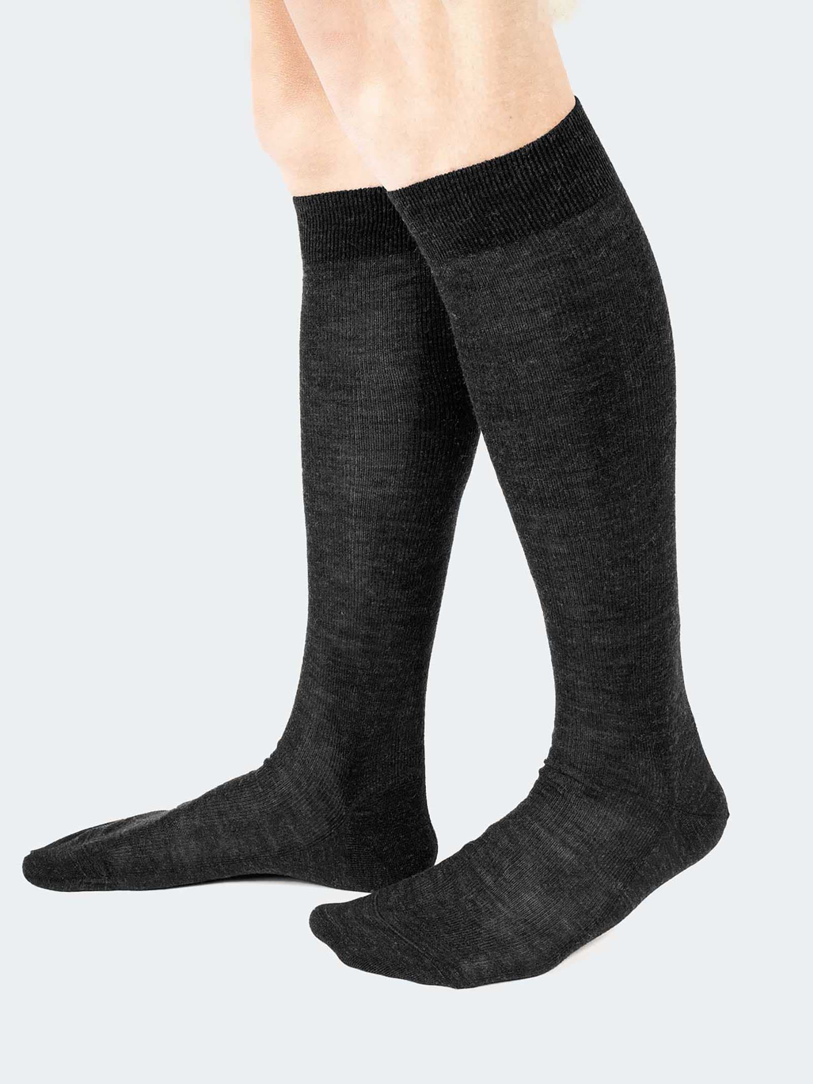Calze lunghe costina 1:1 in lana