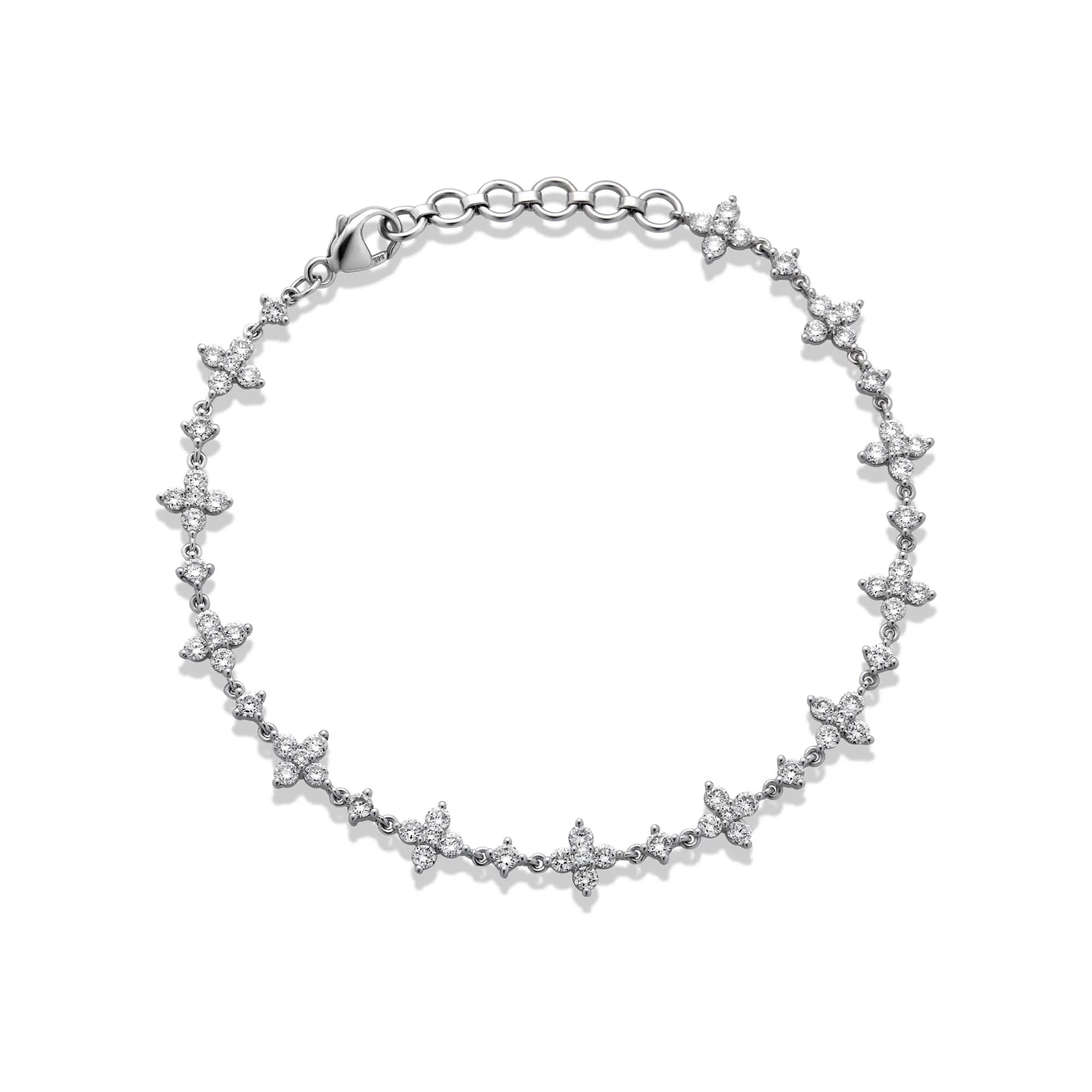 LAB-Created Diamond Clover Bracelet