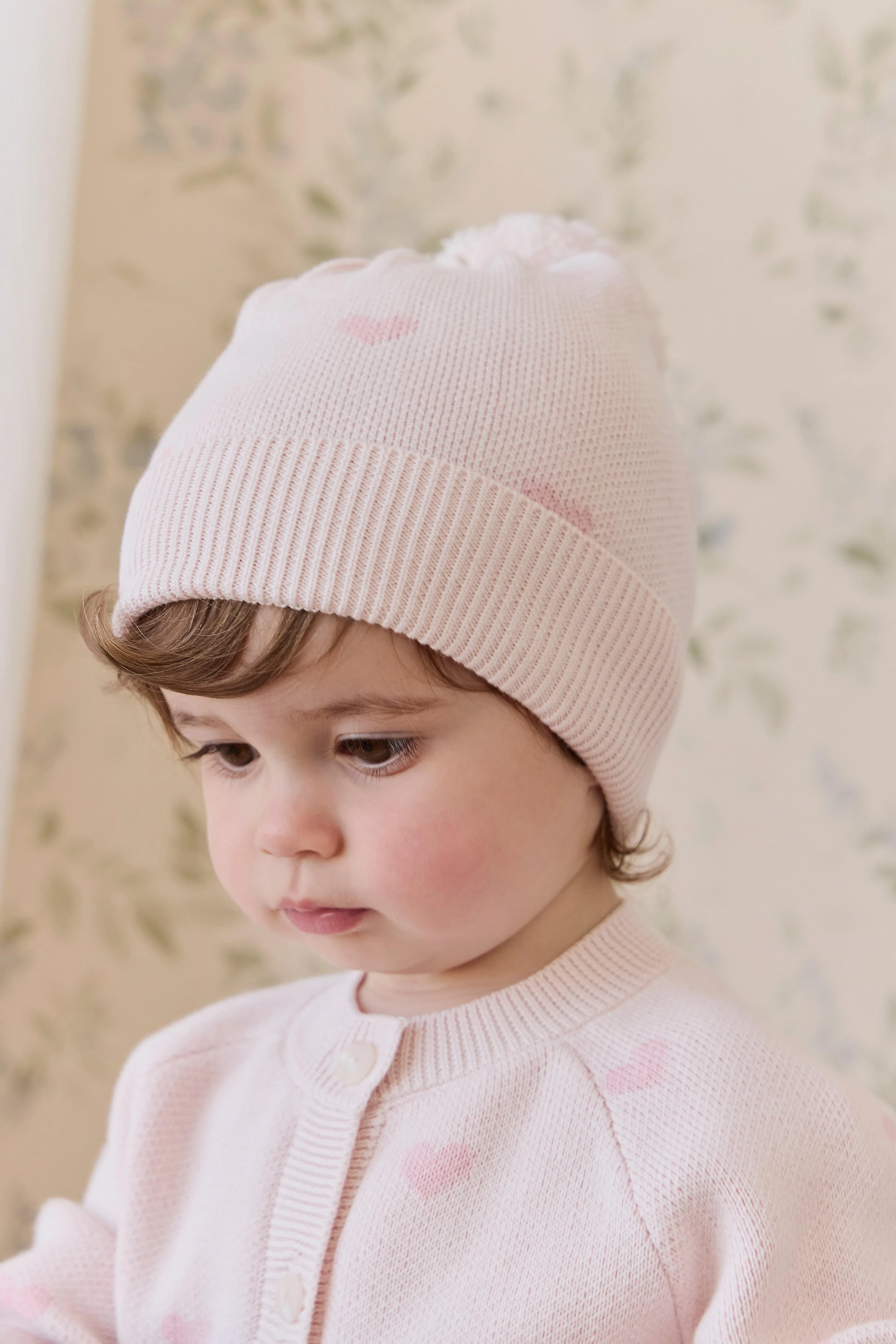 Kate Heart Jacquard Cotton Candy Hat