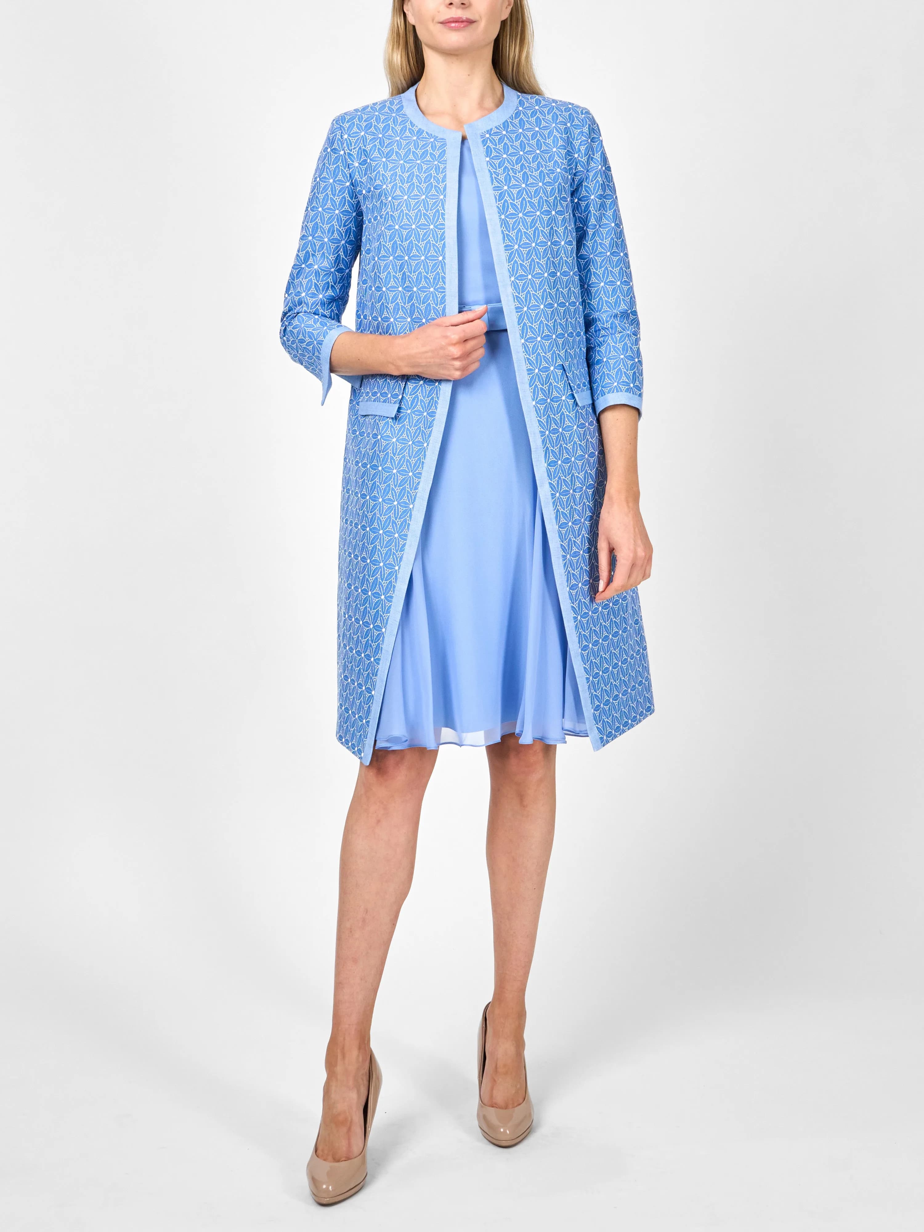 Chelsea Coat Ocean Blue Dudley Linen