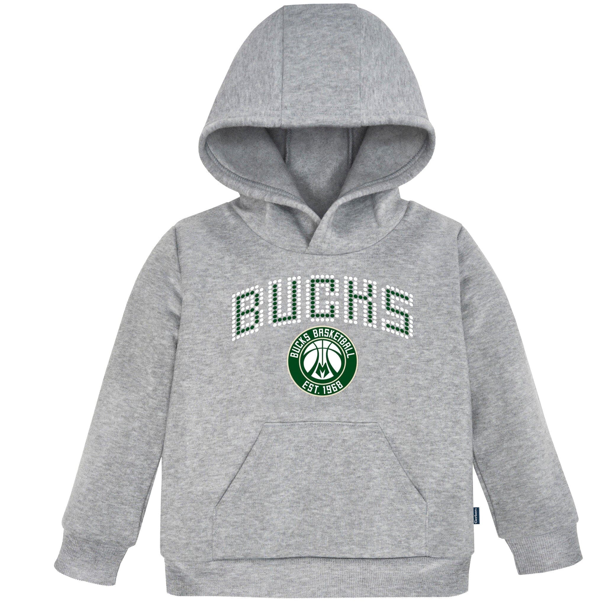 Infant & Toddler Neutral Gray Milwaukee Bucks Hoodie