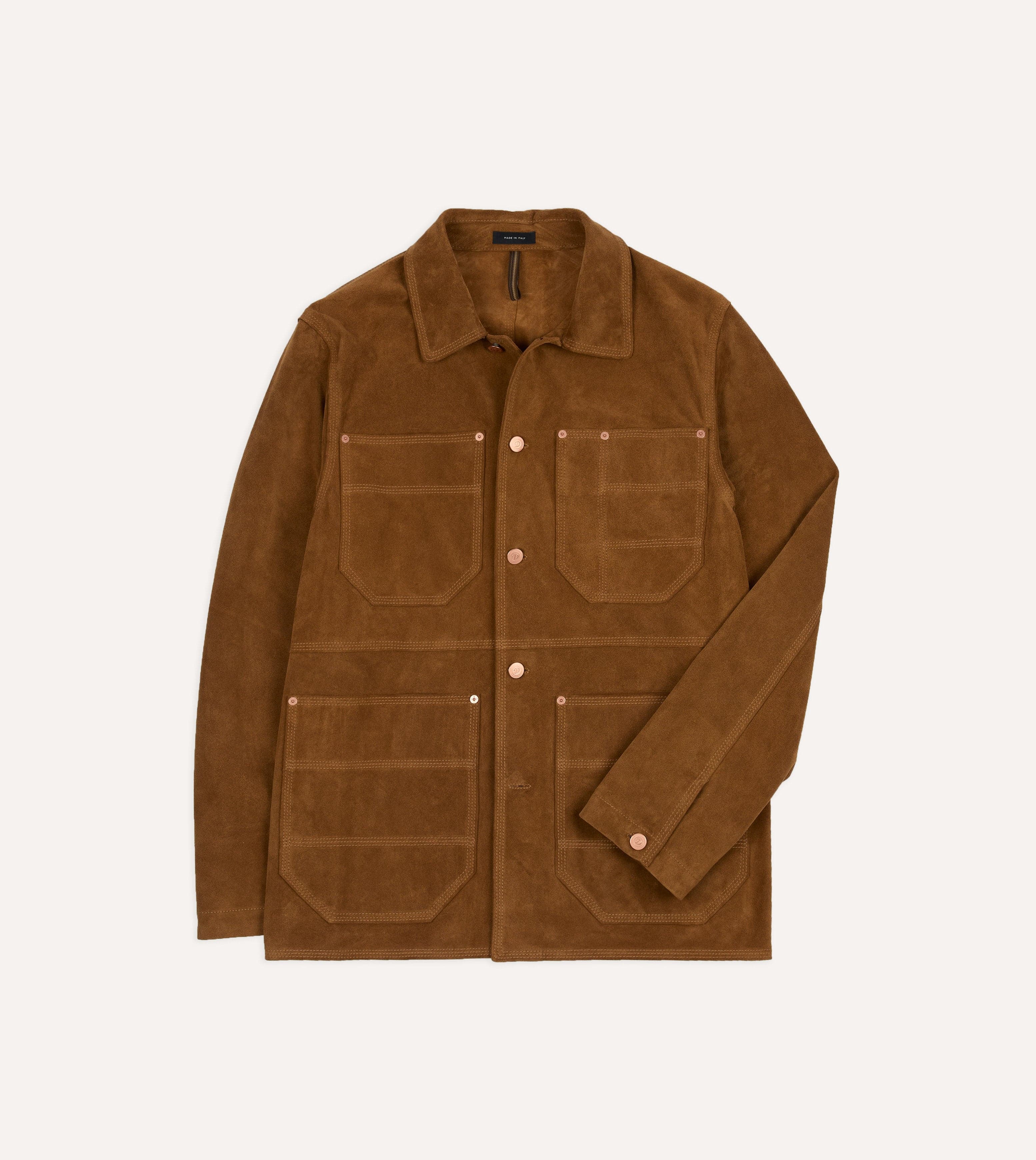 Tobacco Suede Welder Jacket