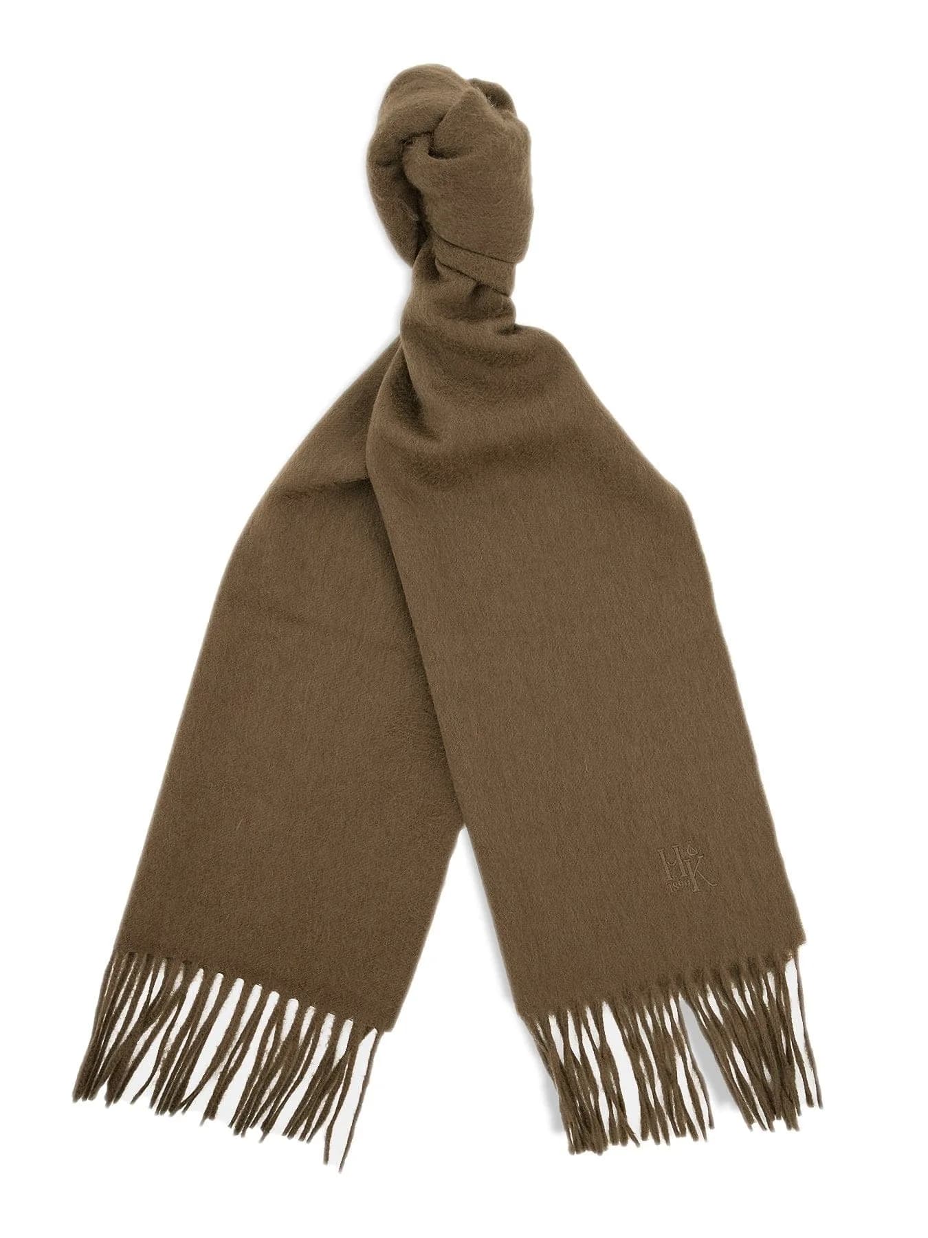 Plain Brown Cashmere Scarf