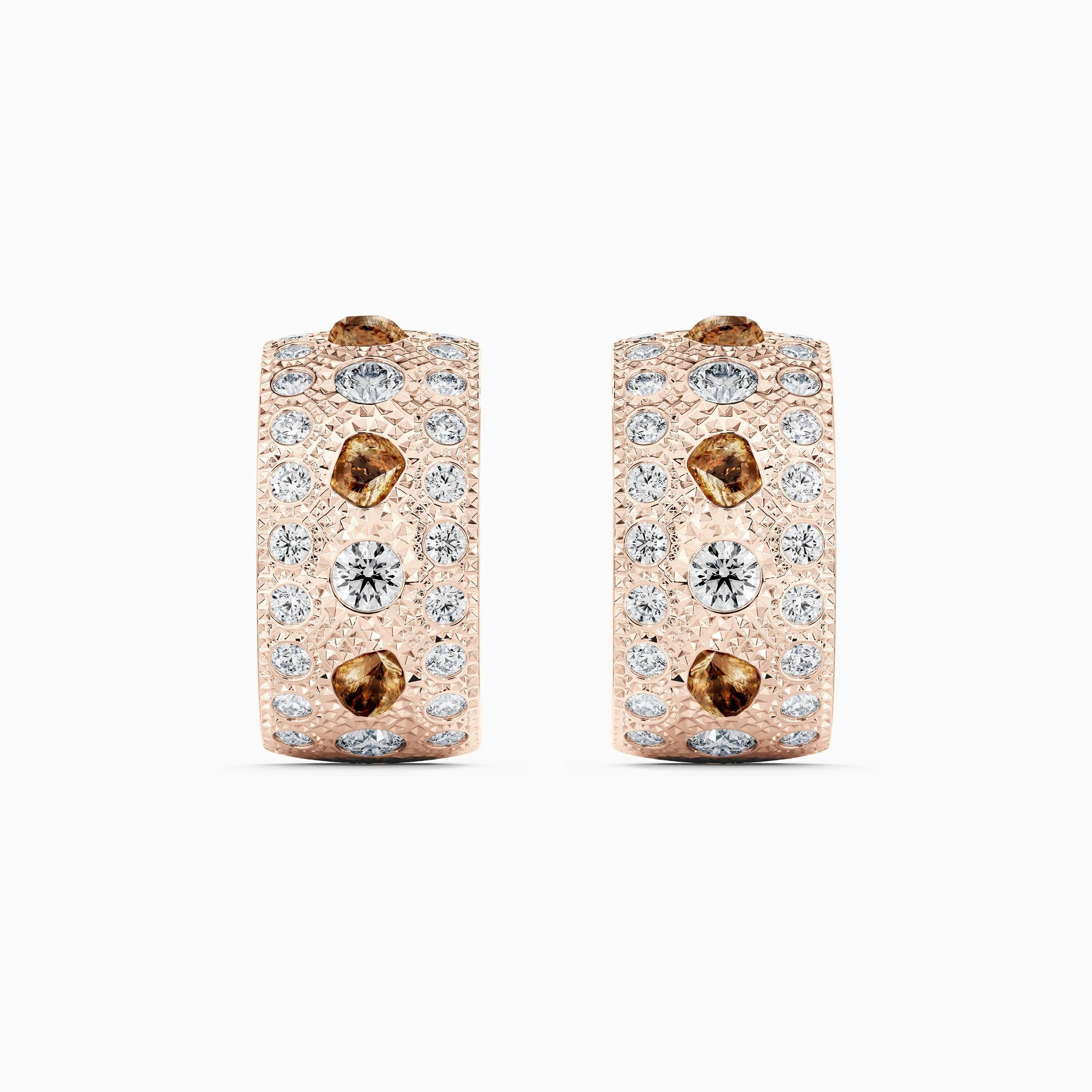 Talisman Small Hoop Earrings in Rose Gold