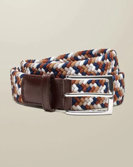 Details About Product: Casual Stretch Belt - Camel Multi