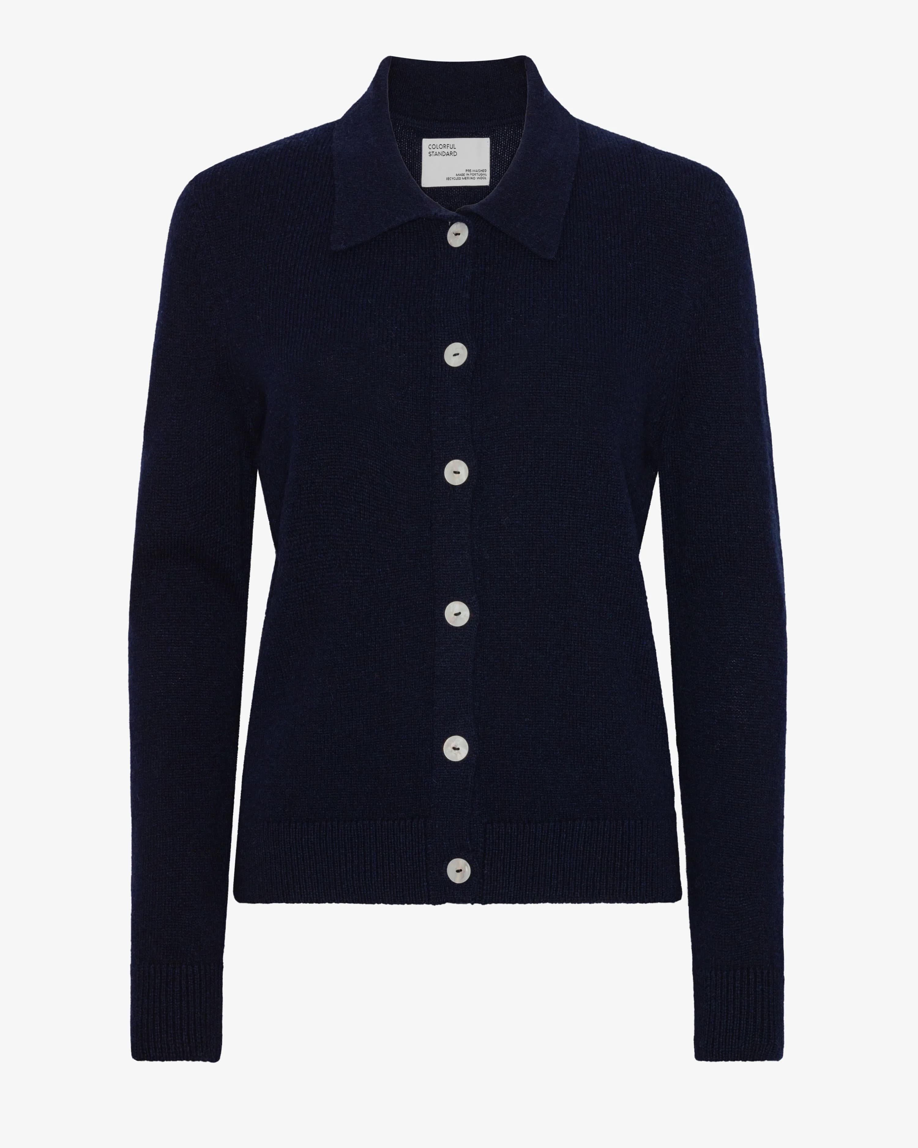 Women Merino Wool Collar Cardigan