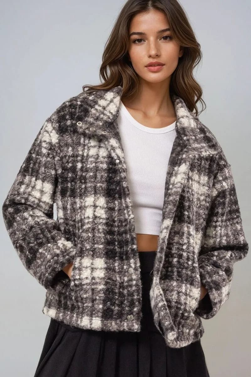 Plaid Boucle Jacket