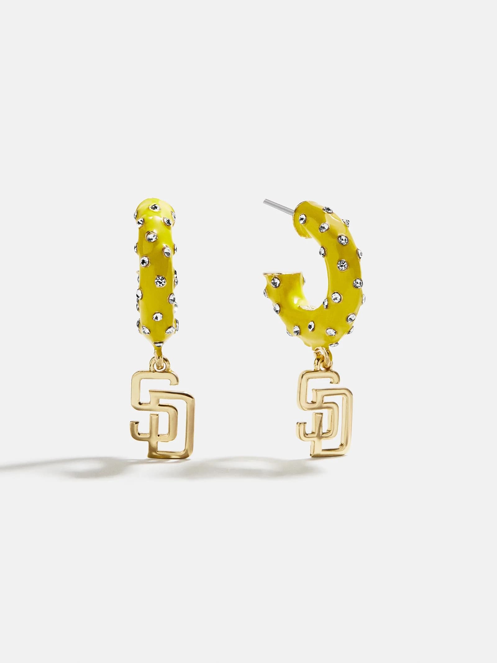MLB Enamel Hoop Earrings - San Diego Padres