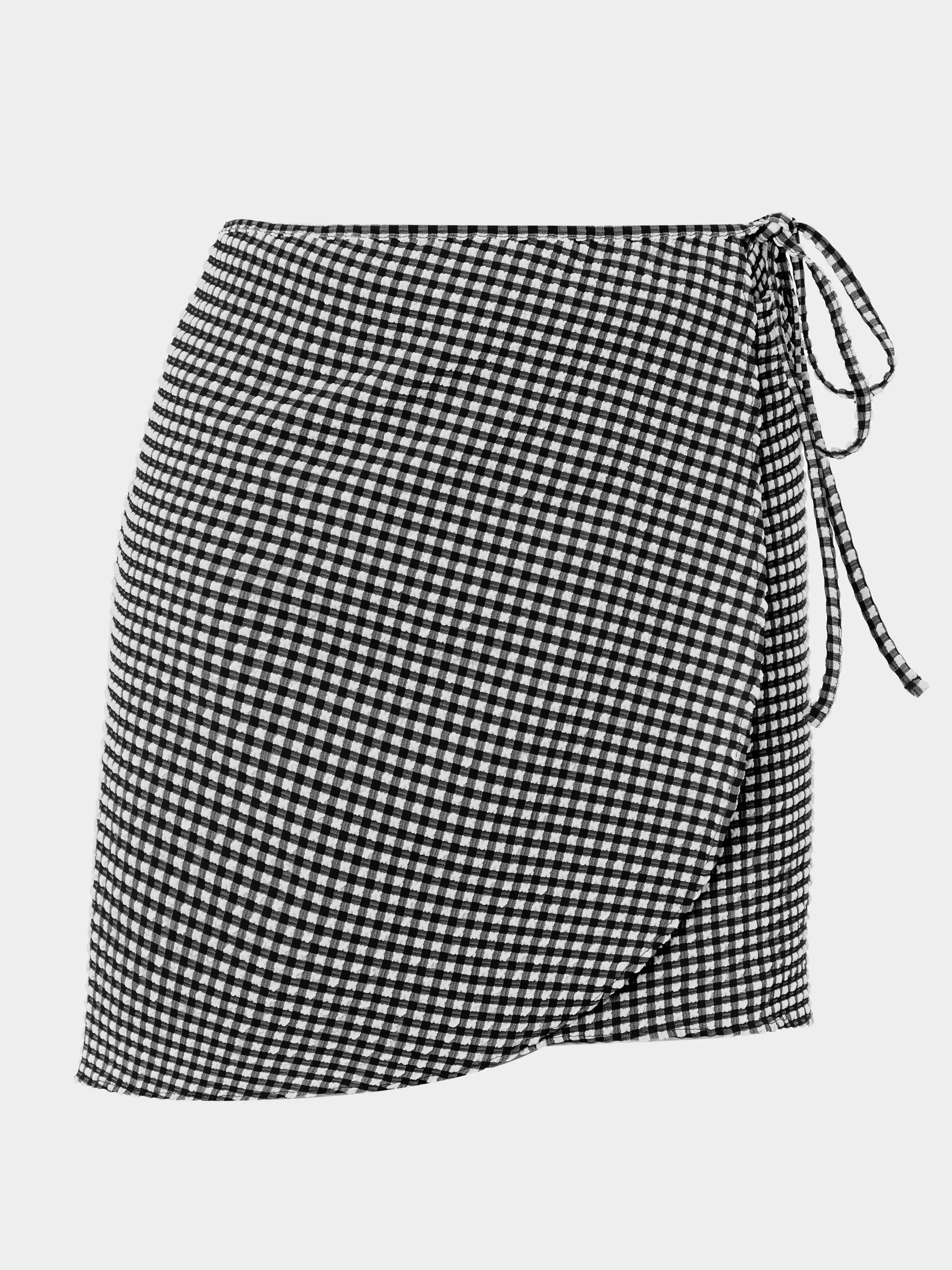 Gingham Seersucker Short Sarong