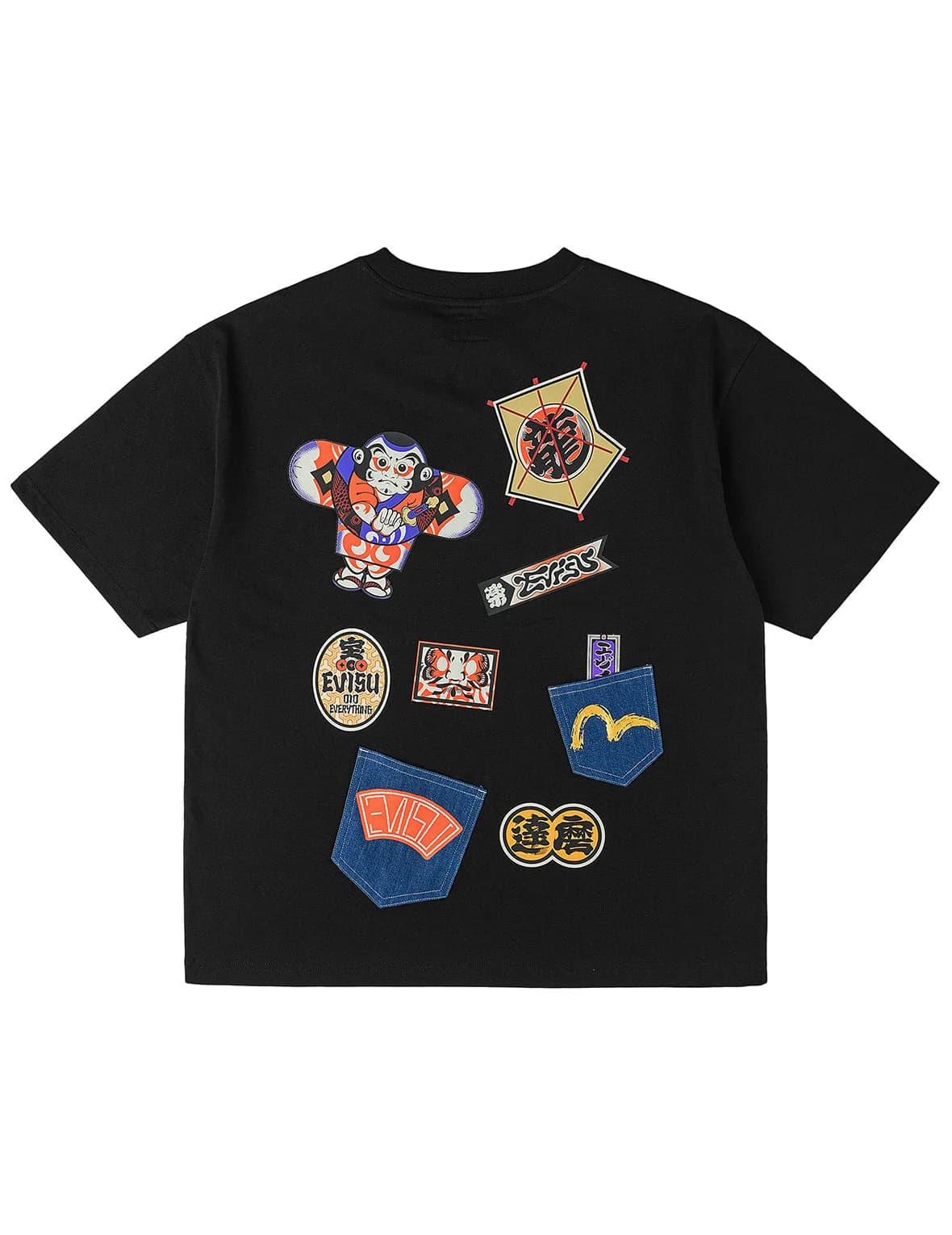 Japanese Kite Denim Patch Pocket T-shirt