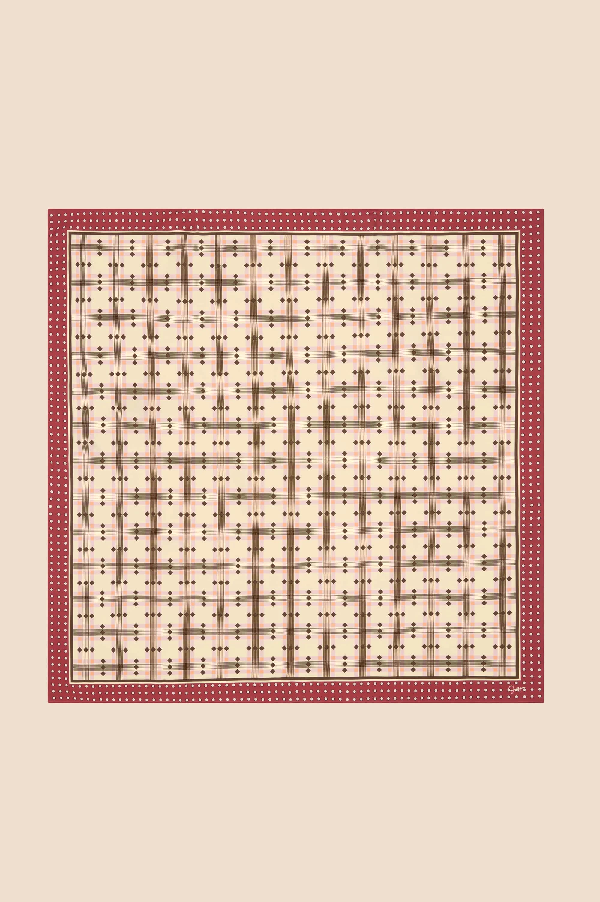 Dunaway Cipriani Ivory Geometric Scarf