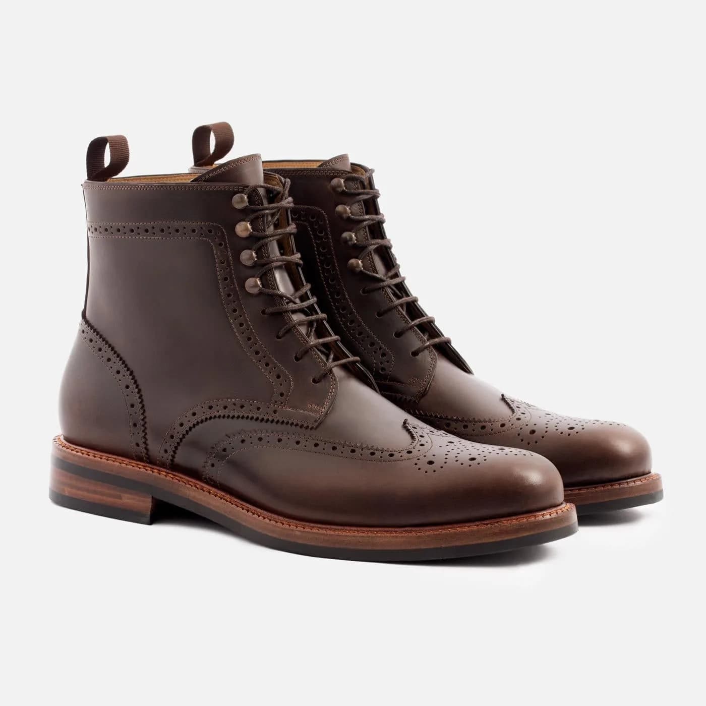 Nolan Brogue Boots - Pull-Up