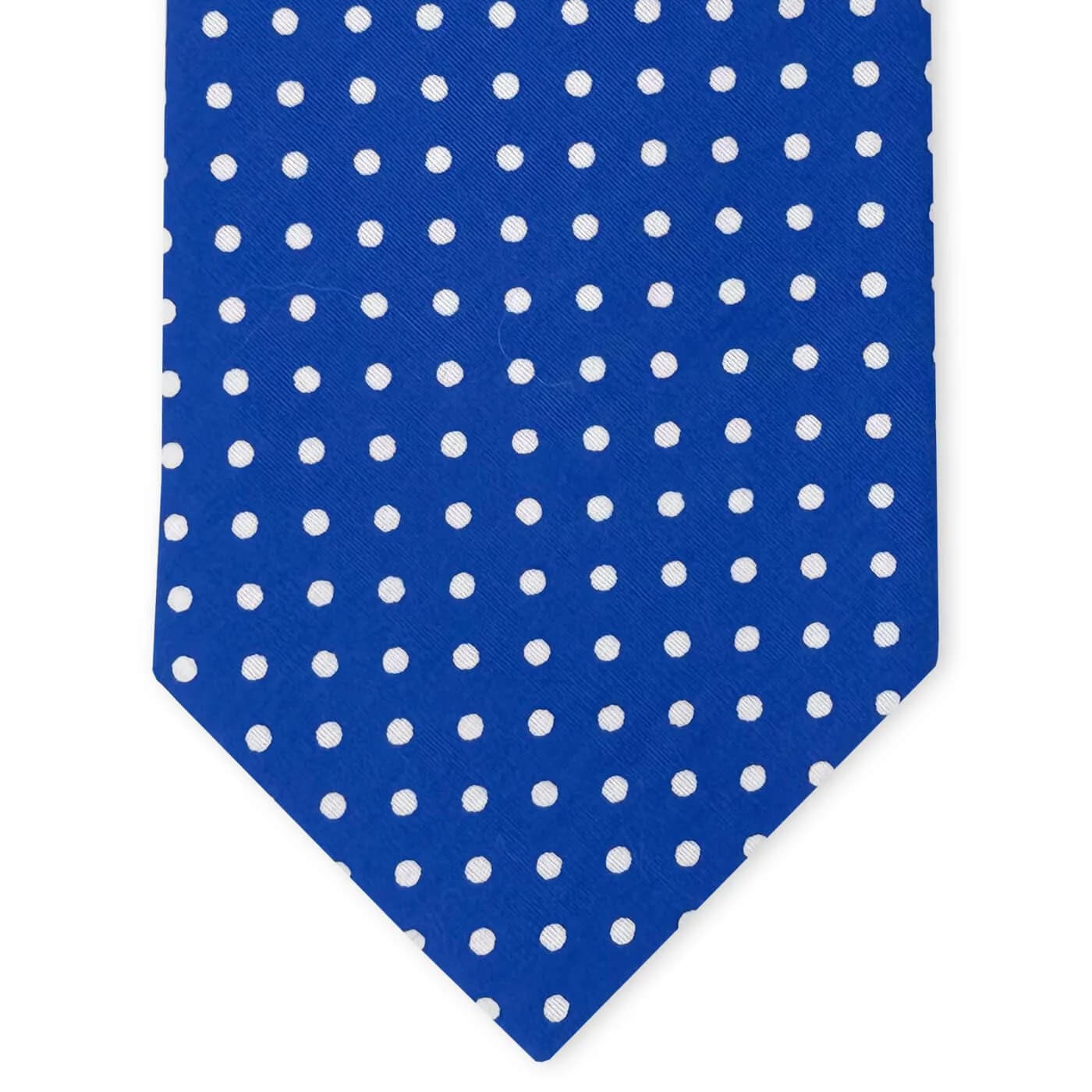 Regimental Spots: Carolina Cotton Tie - Royal Blue/White