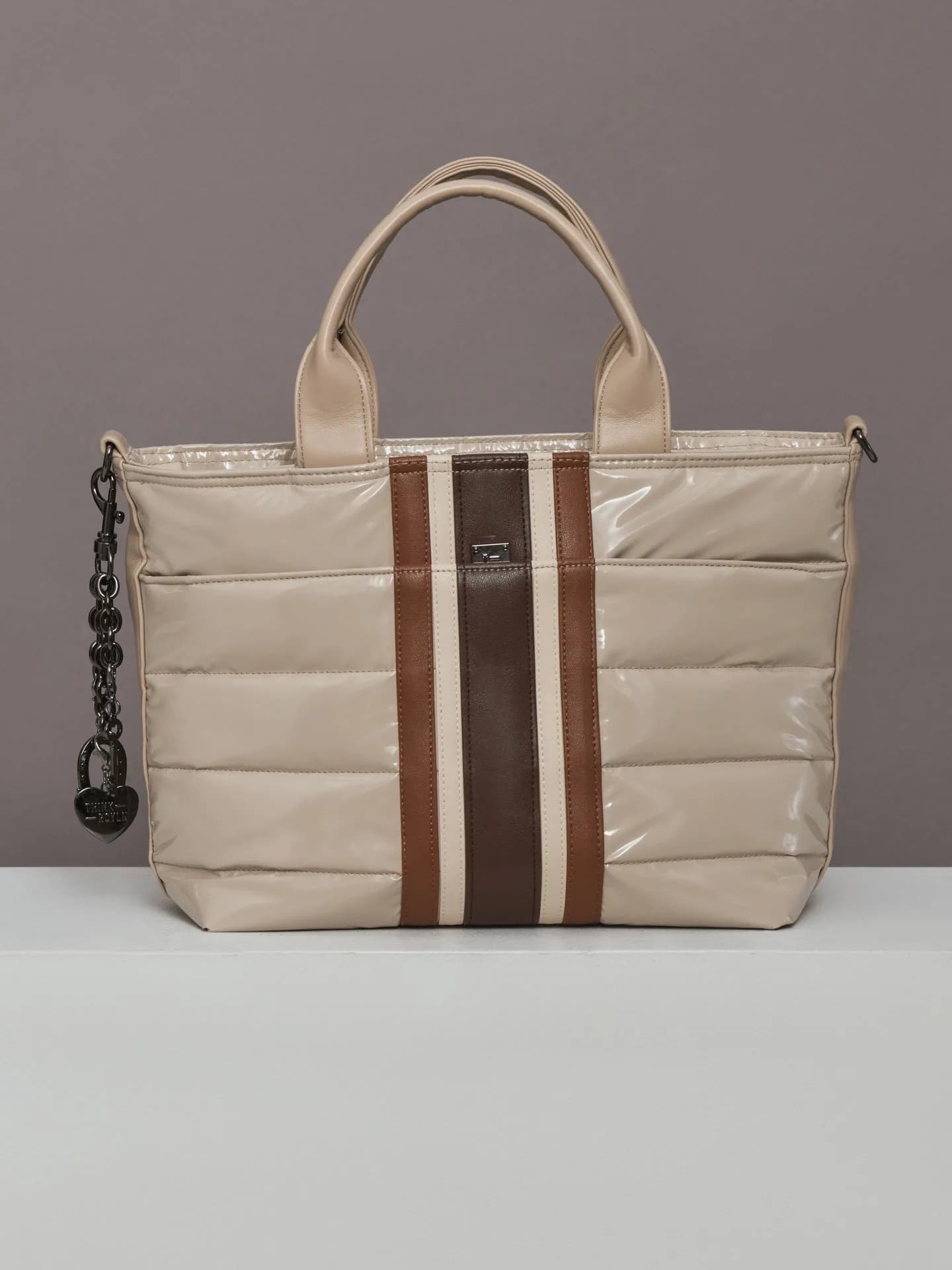 Getaway - Blonde Patent & Colorblock Luxe Stripe