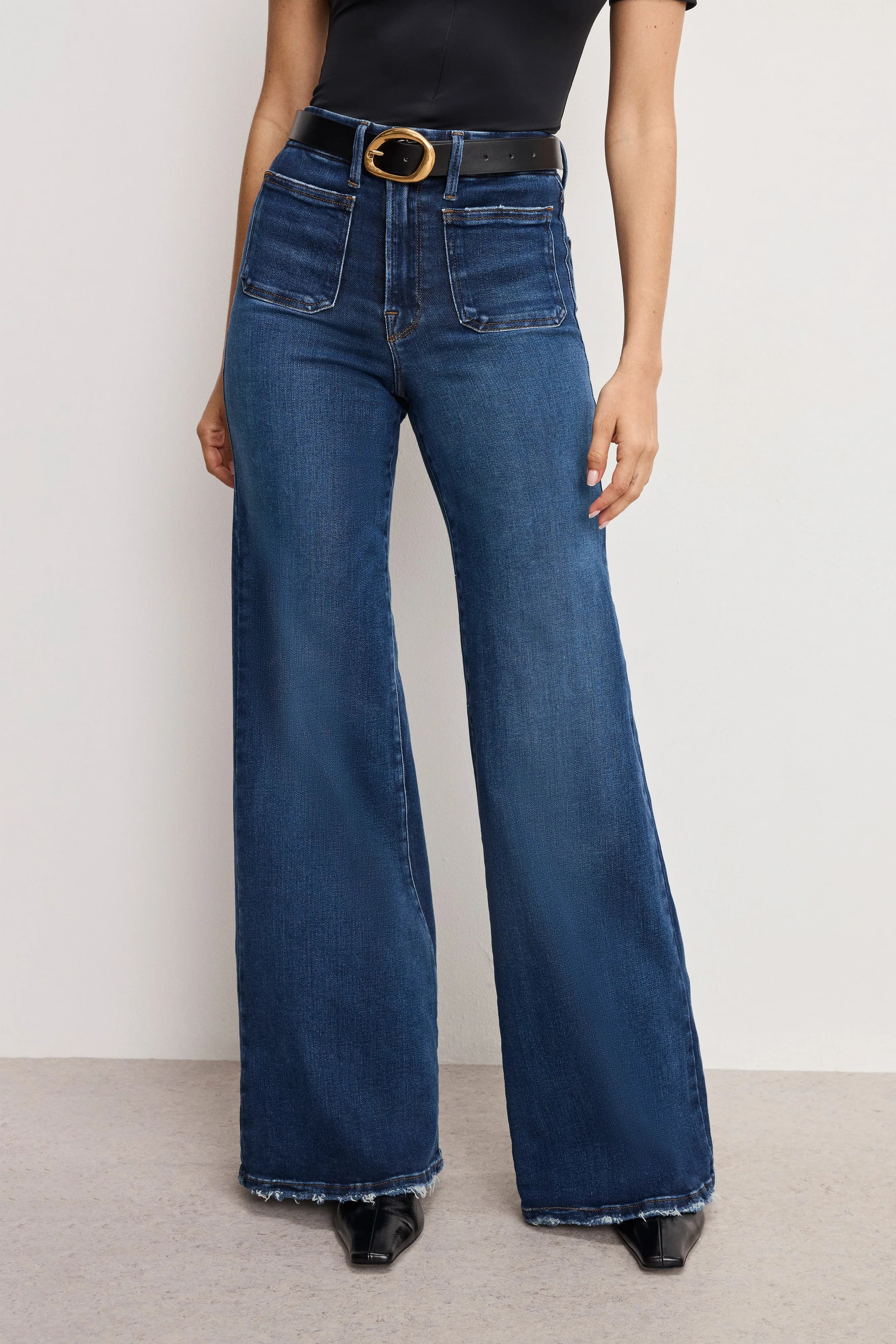 Soft Tech Good Petite Palazzo Jeans | Indigo511