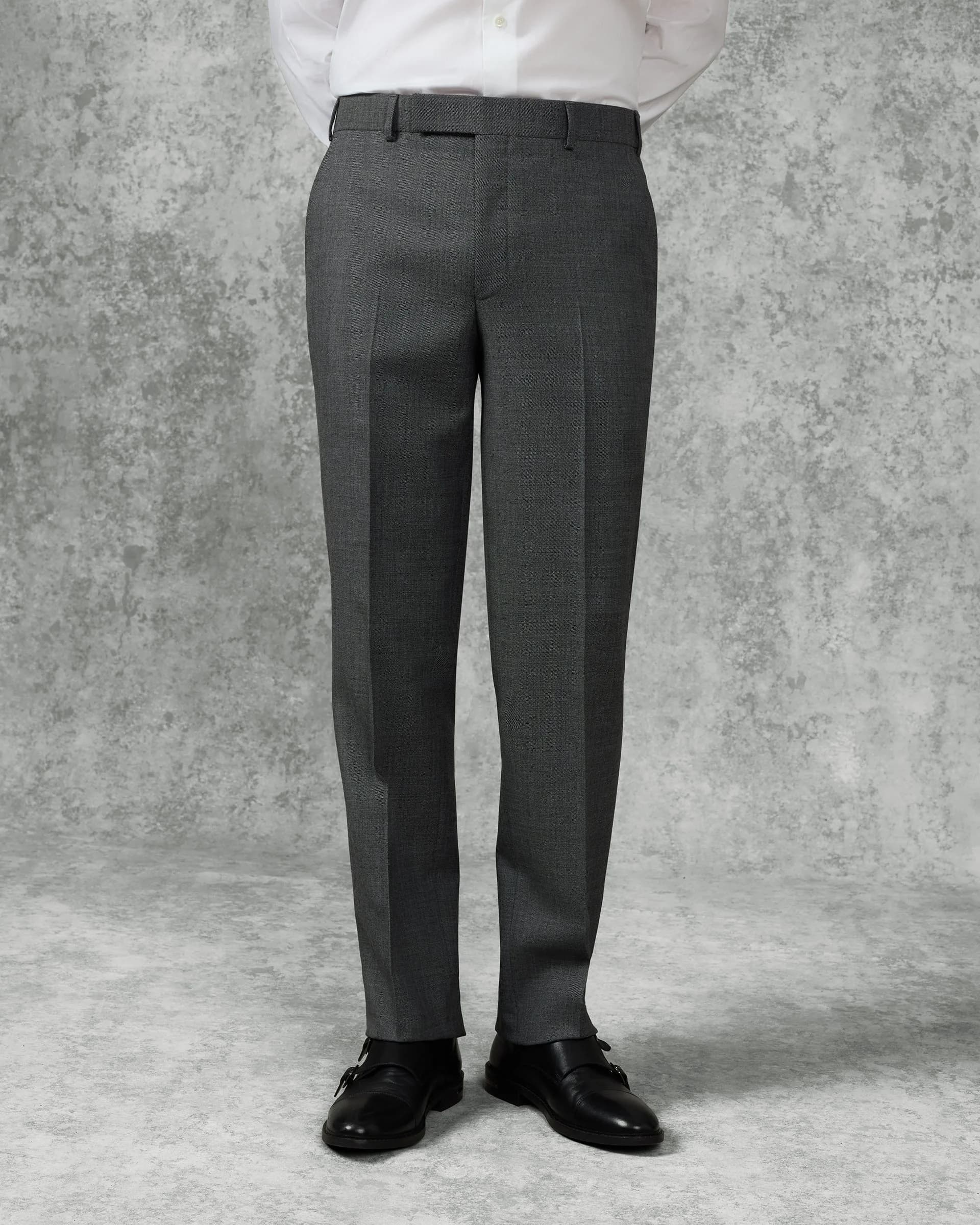 Roberts Wool Suit Trouser Charcoal Marl