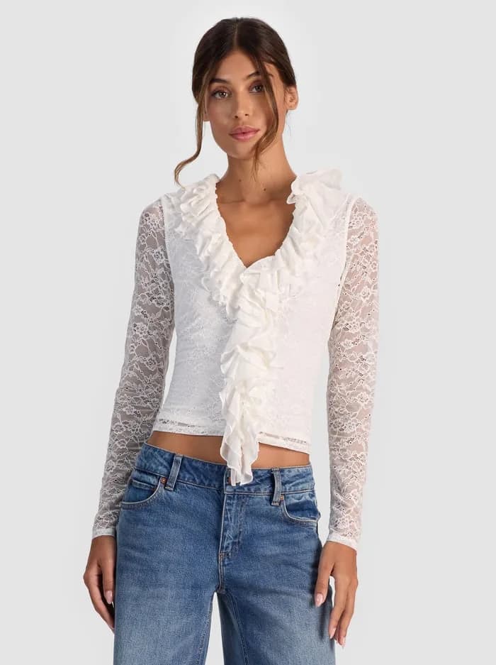 YARA RUFFLE TOP