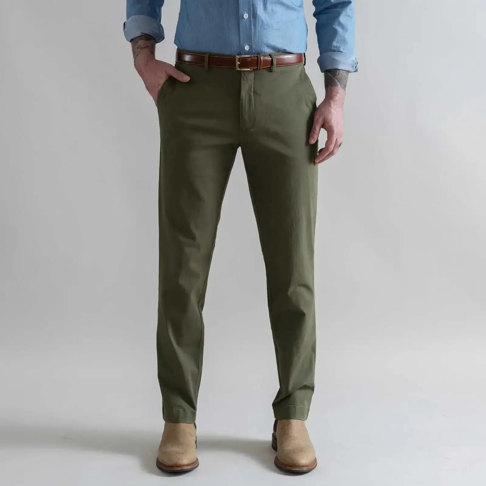The Dark Olive Stretch Richmond Chino Pant
