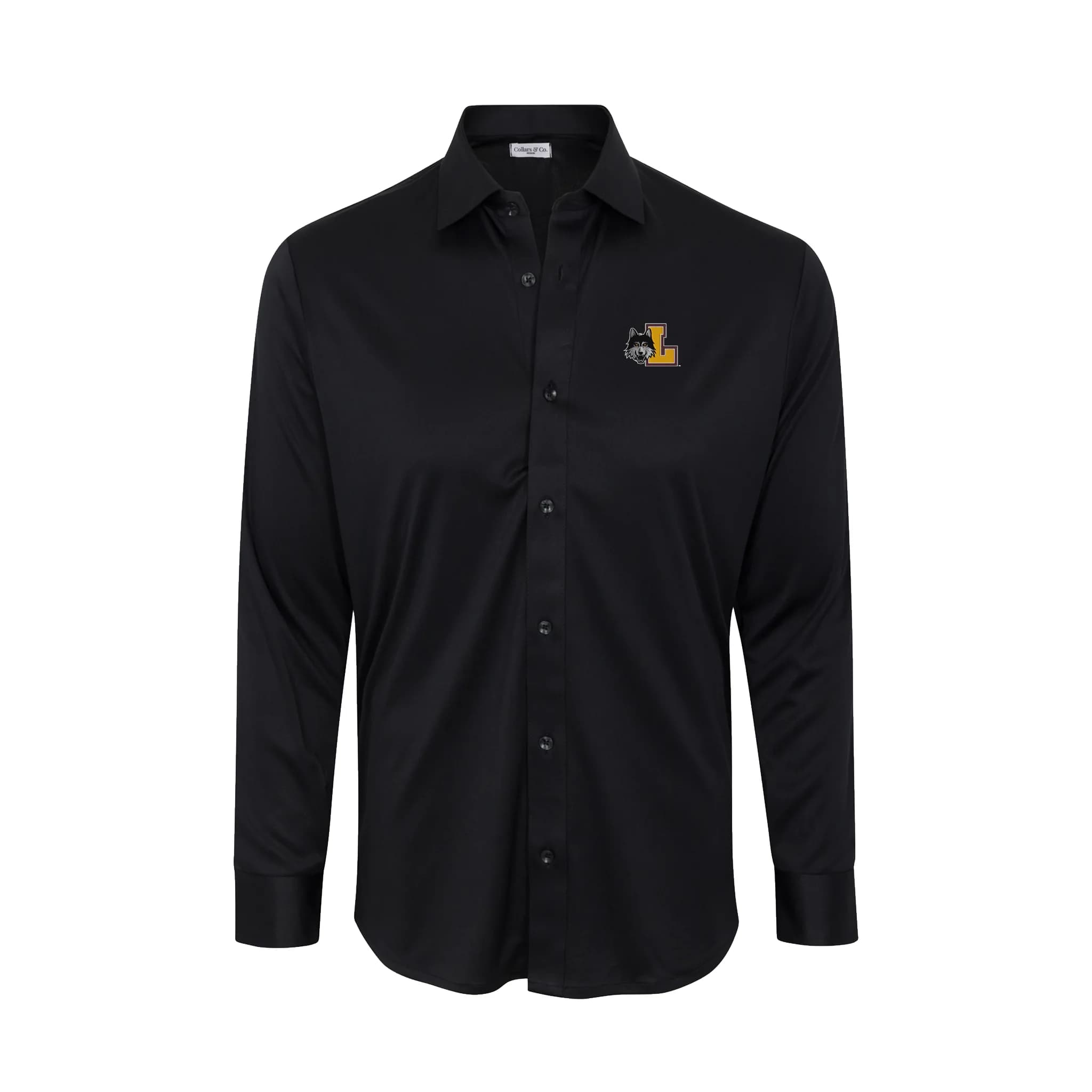 Loyola Chicago Quattro Flex Dress Shirt with Semi-Spread Collar