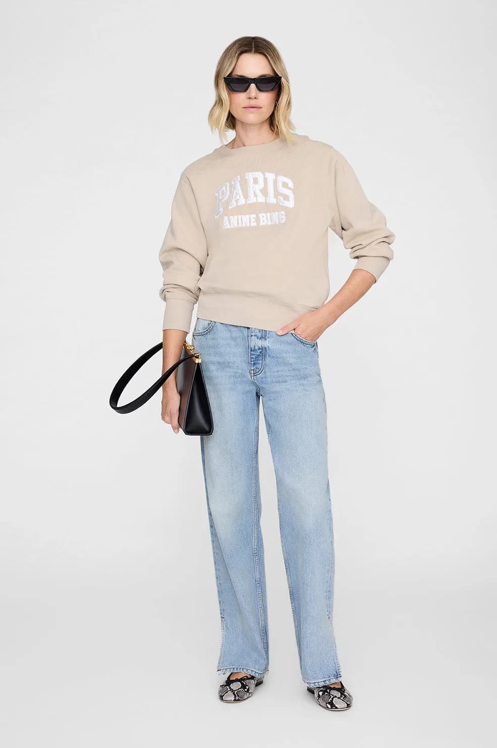 Harry Shrunken Sweatshirt - Beige