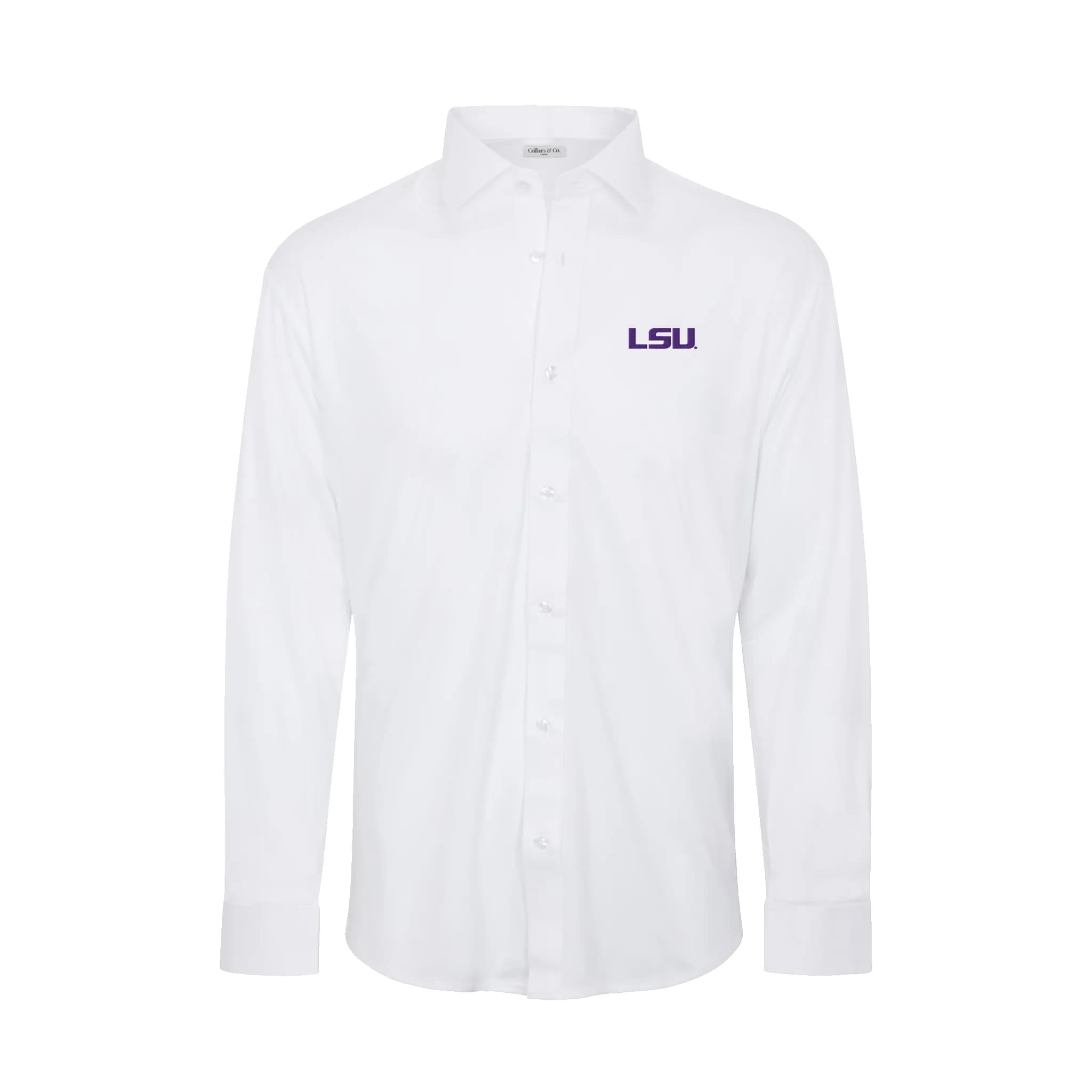 Quattro Flex Dress Shirt with Semi-Spread Collar White