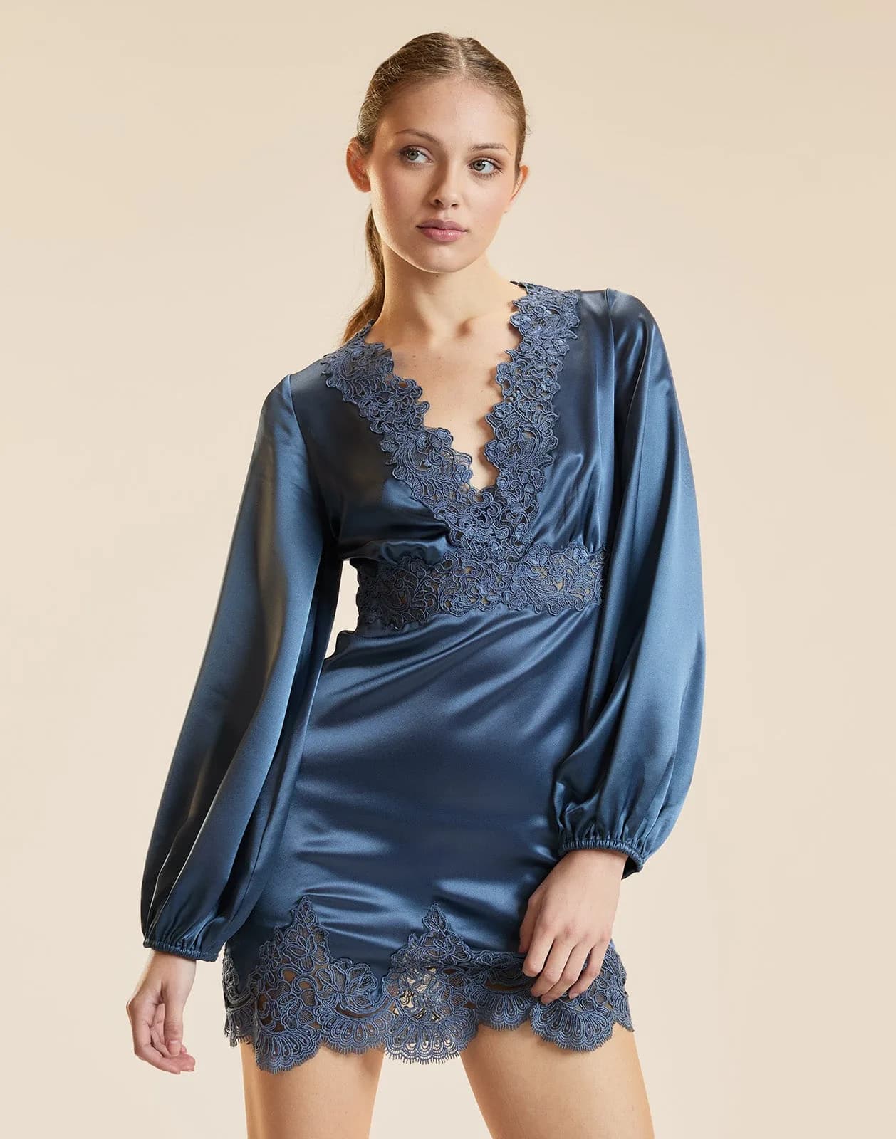Garbo Silky Lace Dress