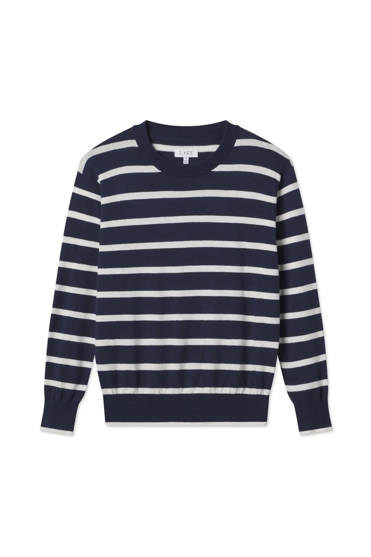 Evaline Sweater in Deep Navy Wharf Stripe