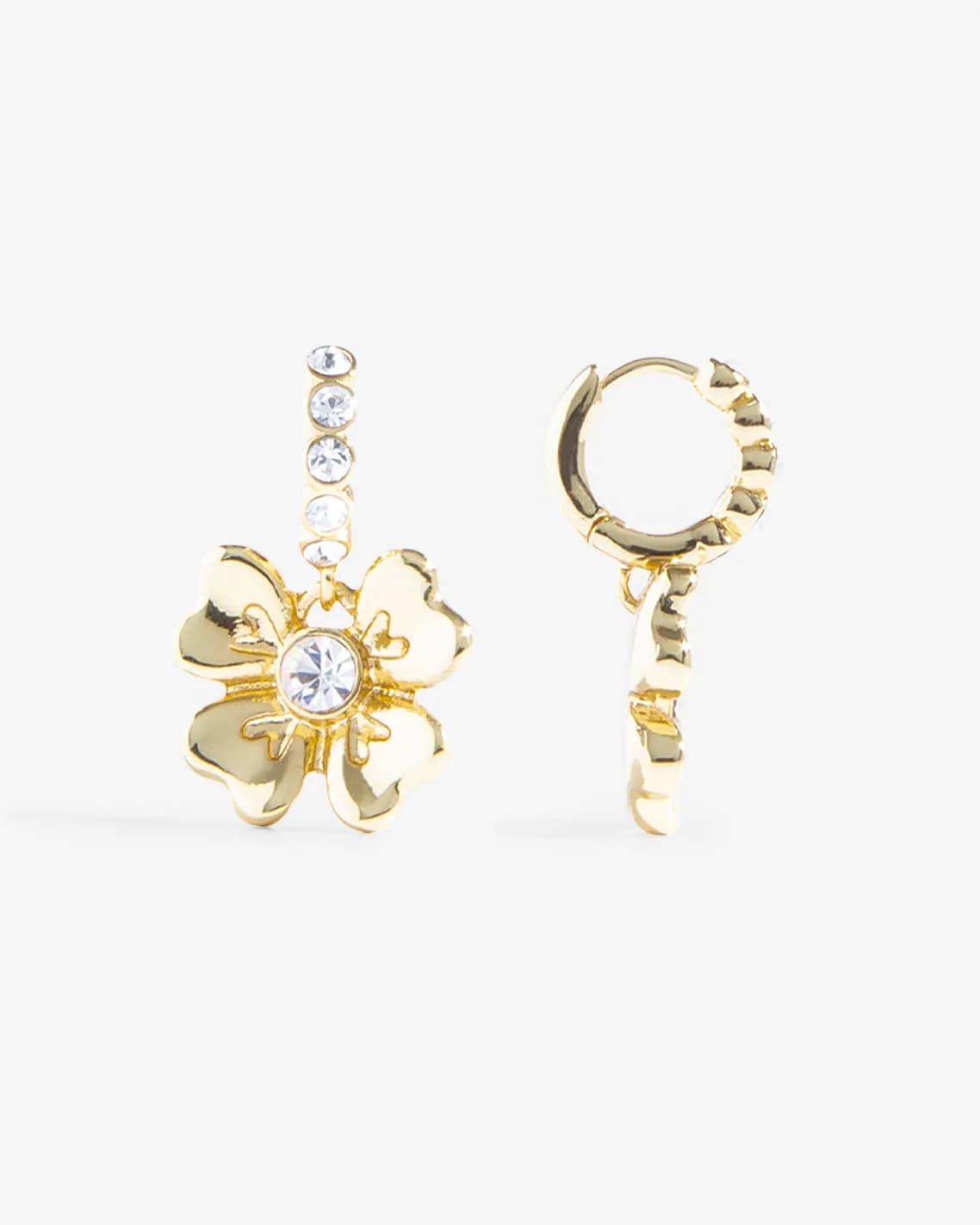 Lucky Clover Hoop Earrings