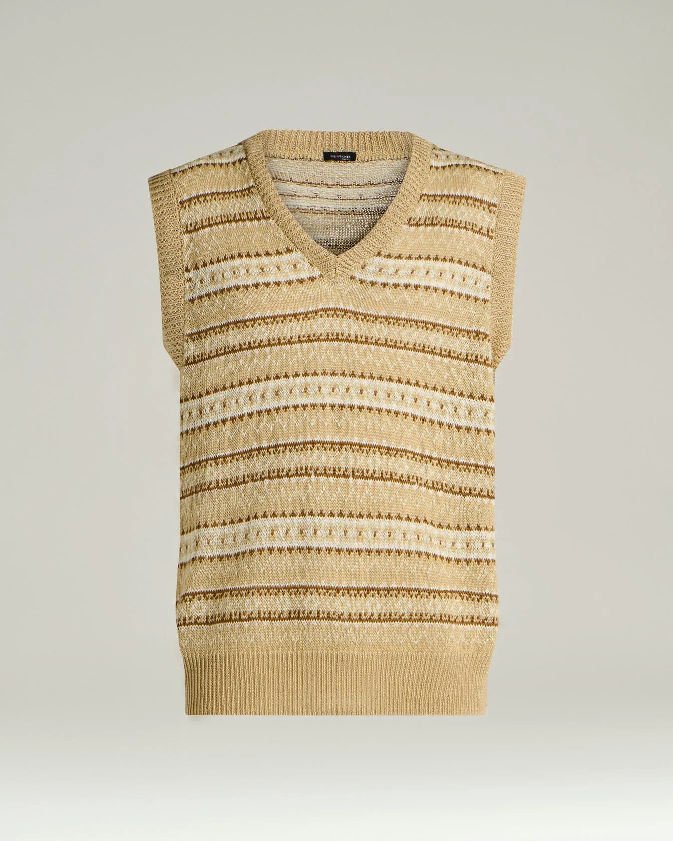 PURE LINEN V-NECK SWEATER VEST