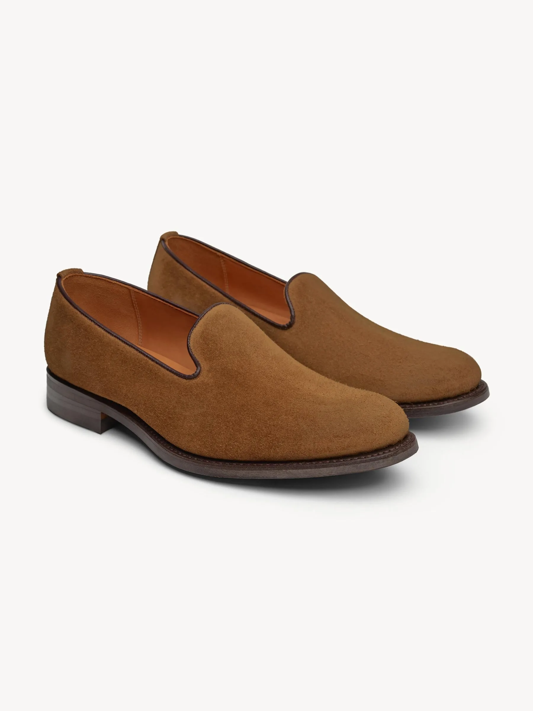 Tobacco Sanders Suede Wholecut Loafer