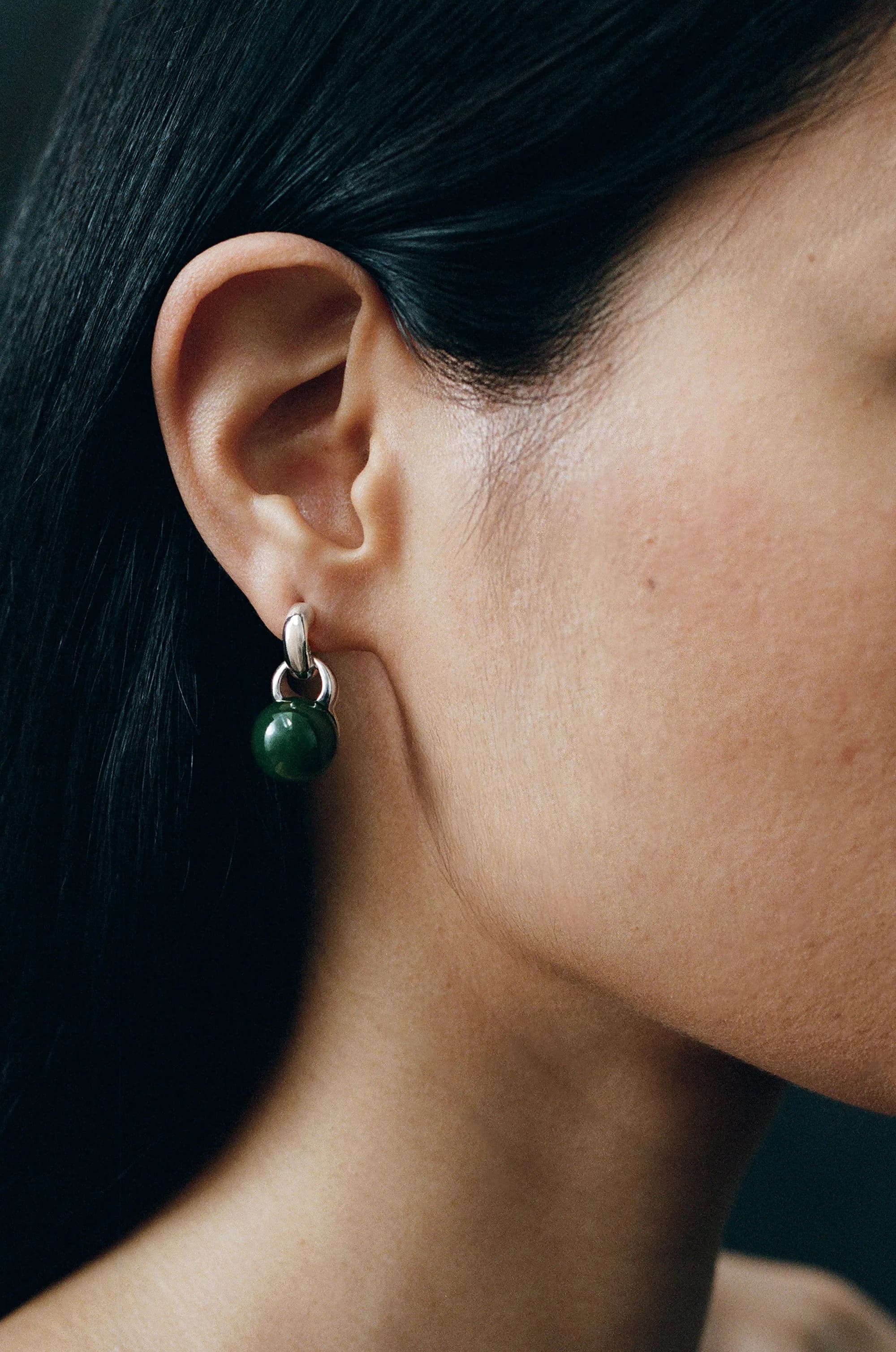 Everyday Earrings in Jade