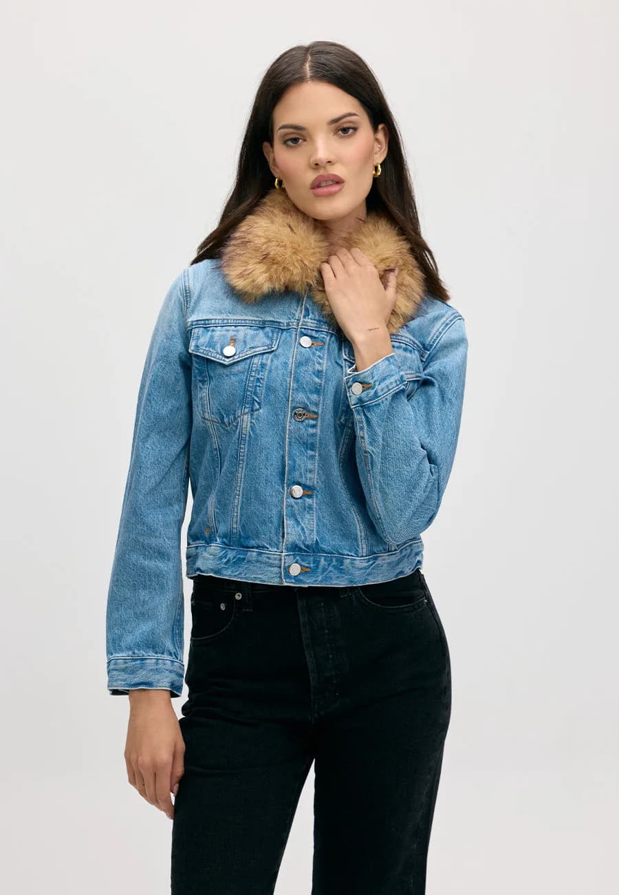 Pixie Jacket with Collar - Peachtree