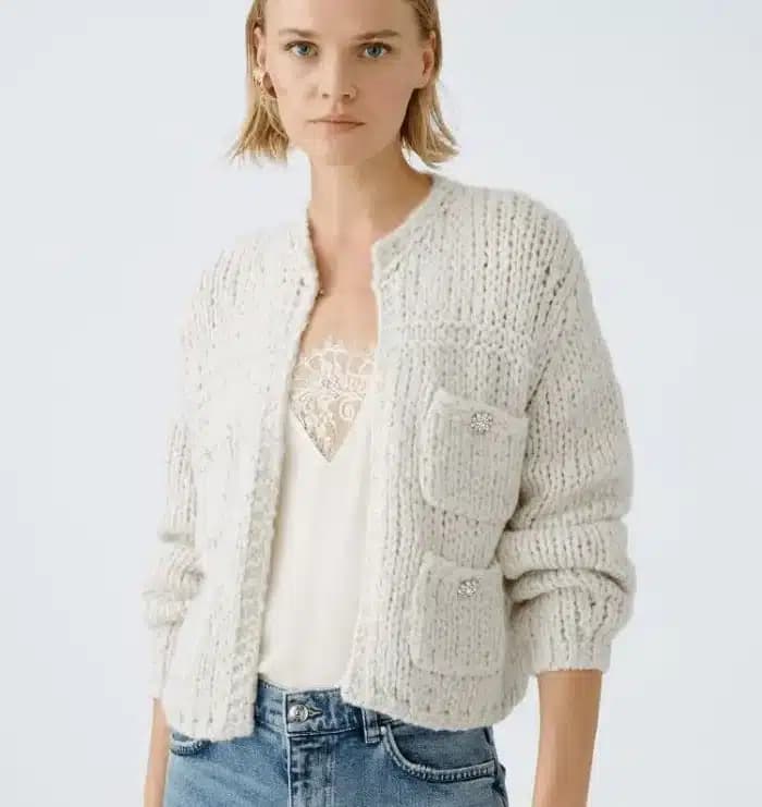 Oui Wool Cardigan