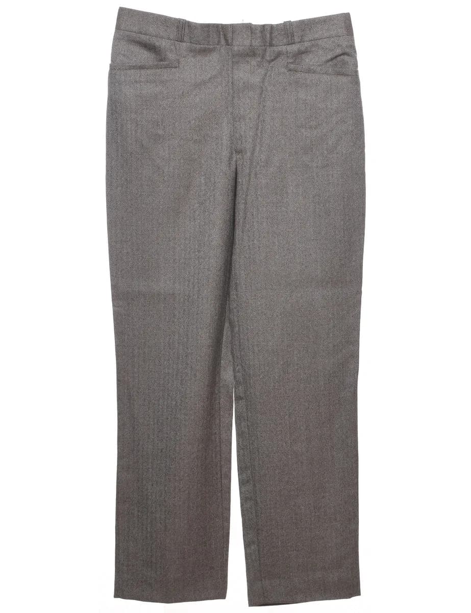 Vintage Herringbone Tweed Trousers - W35 L31