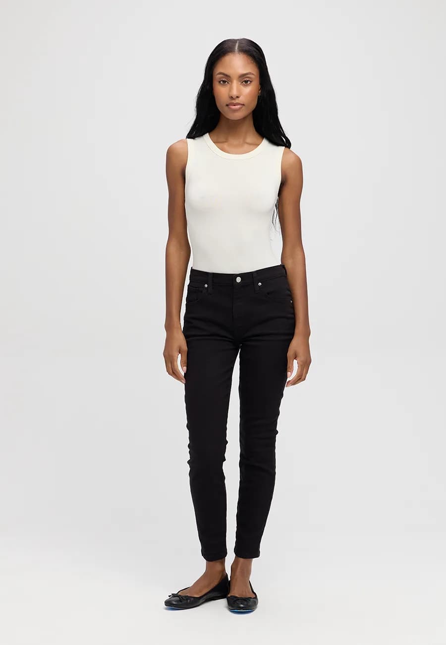 Giselle Mid Rise Skinny - Onyx
