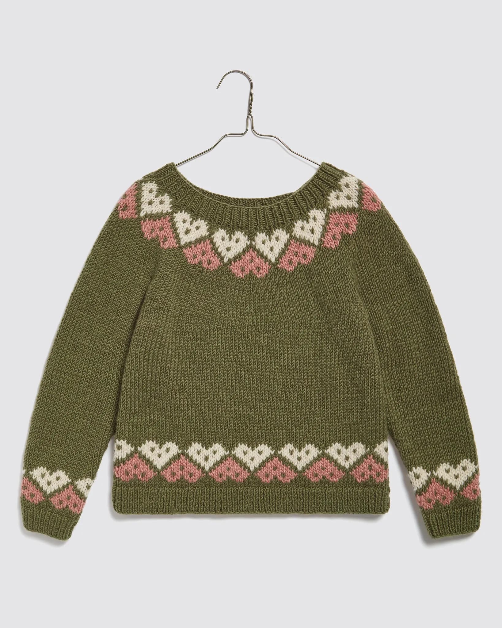 Hand-knitted Hearts Jumper