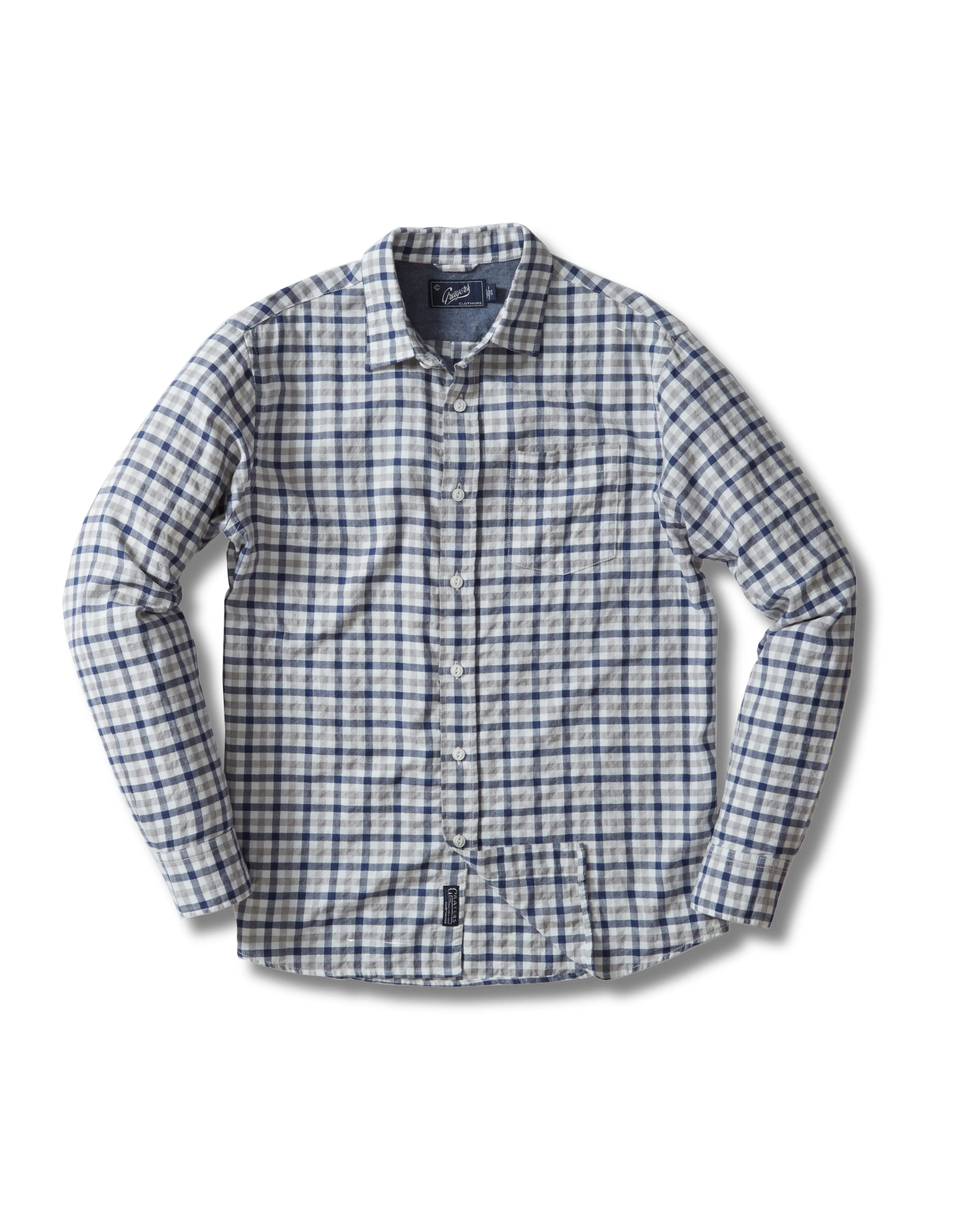 Brompton Hi-twist Herringbone - Gray Navy Cream *