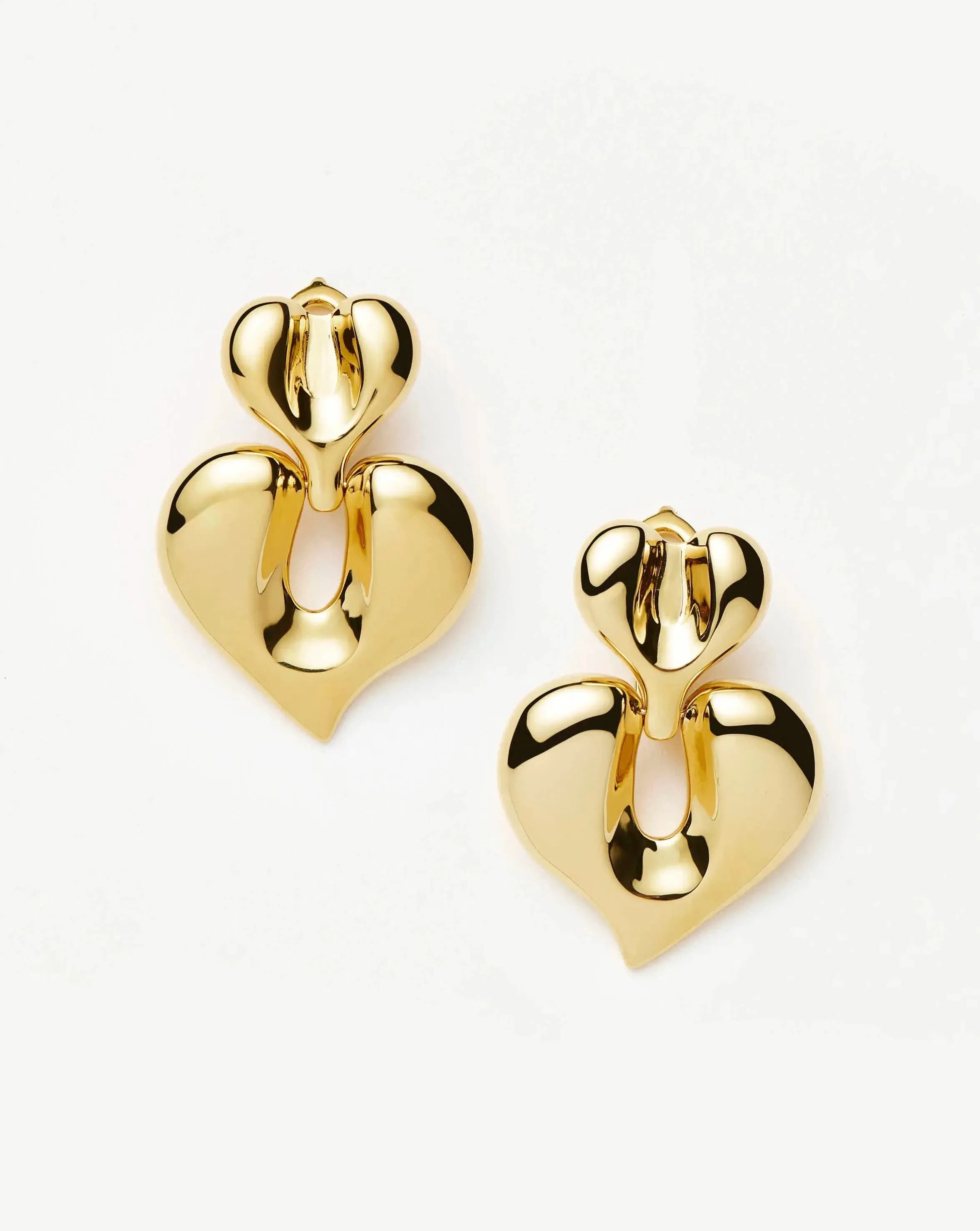 Molten Heart Statement Earrings