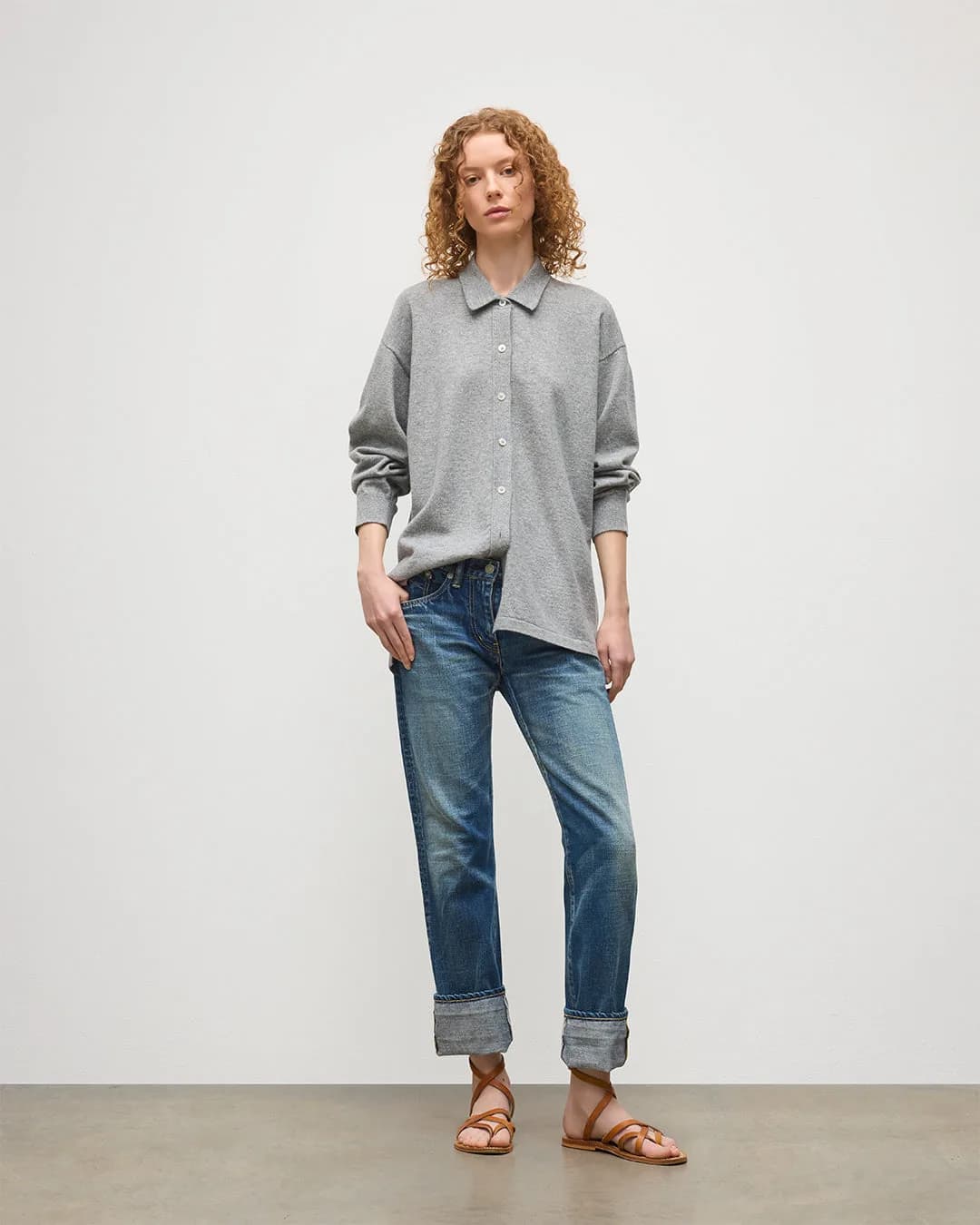 Munro Light Grey Cashmere Shirt