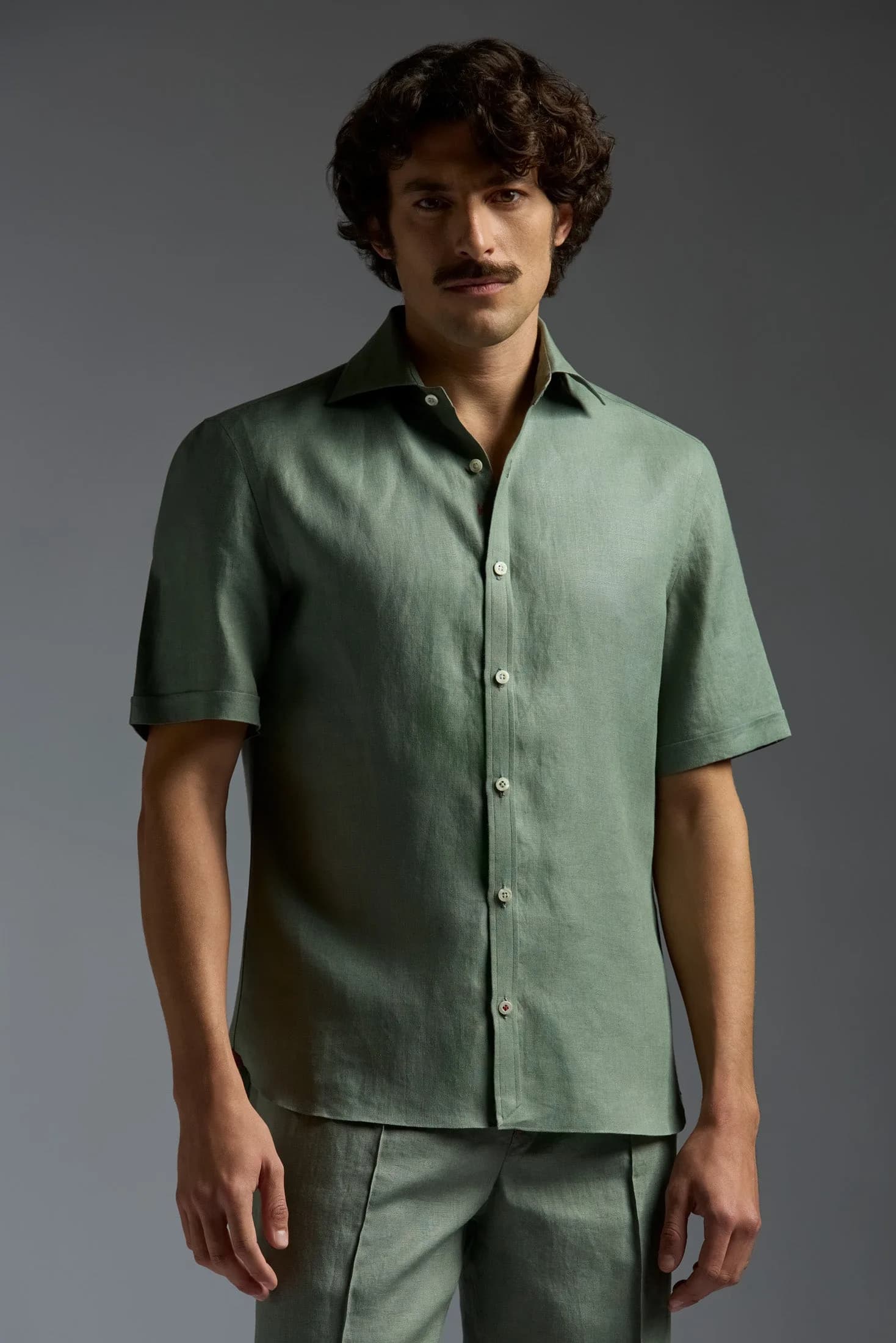 Short Sleeve Fresco Linen Sport Shirt