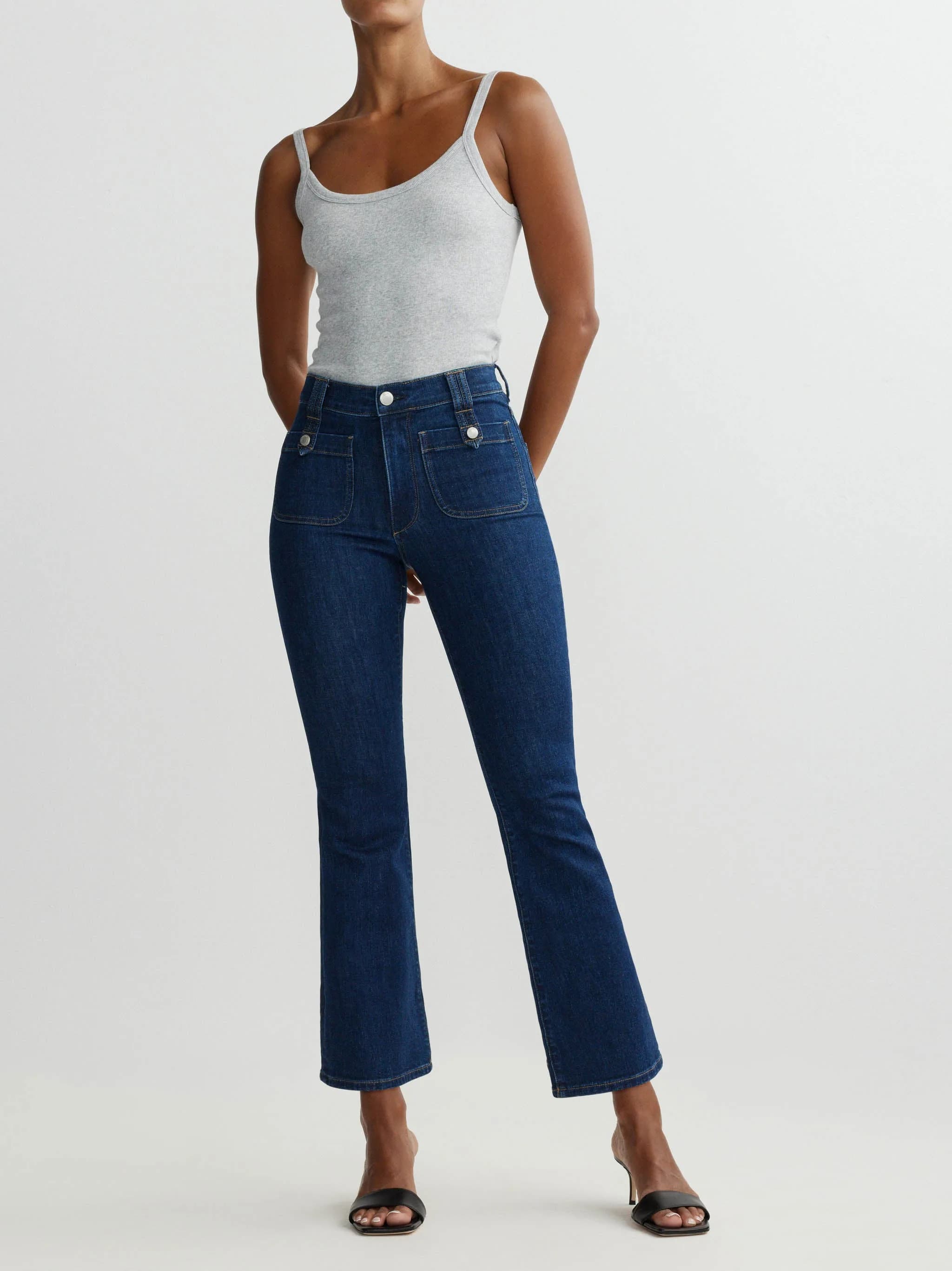Bridget Boot High Rise Instasculpt™ Crop Jeans | Deep Sapphire