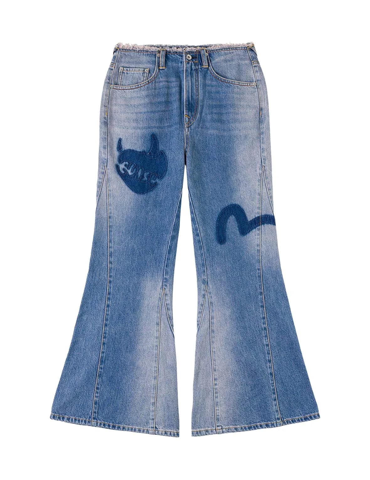 Devil-heart Seagull Bootcut Jeans