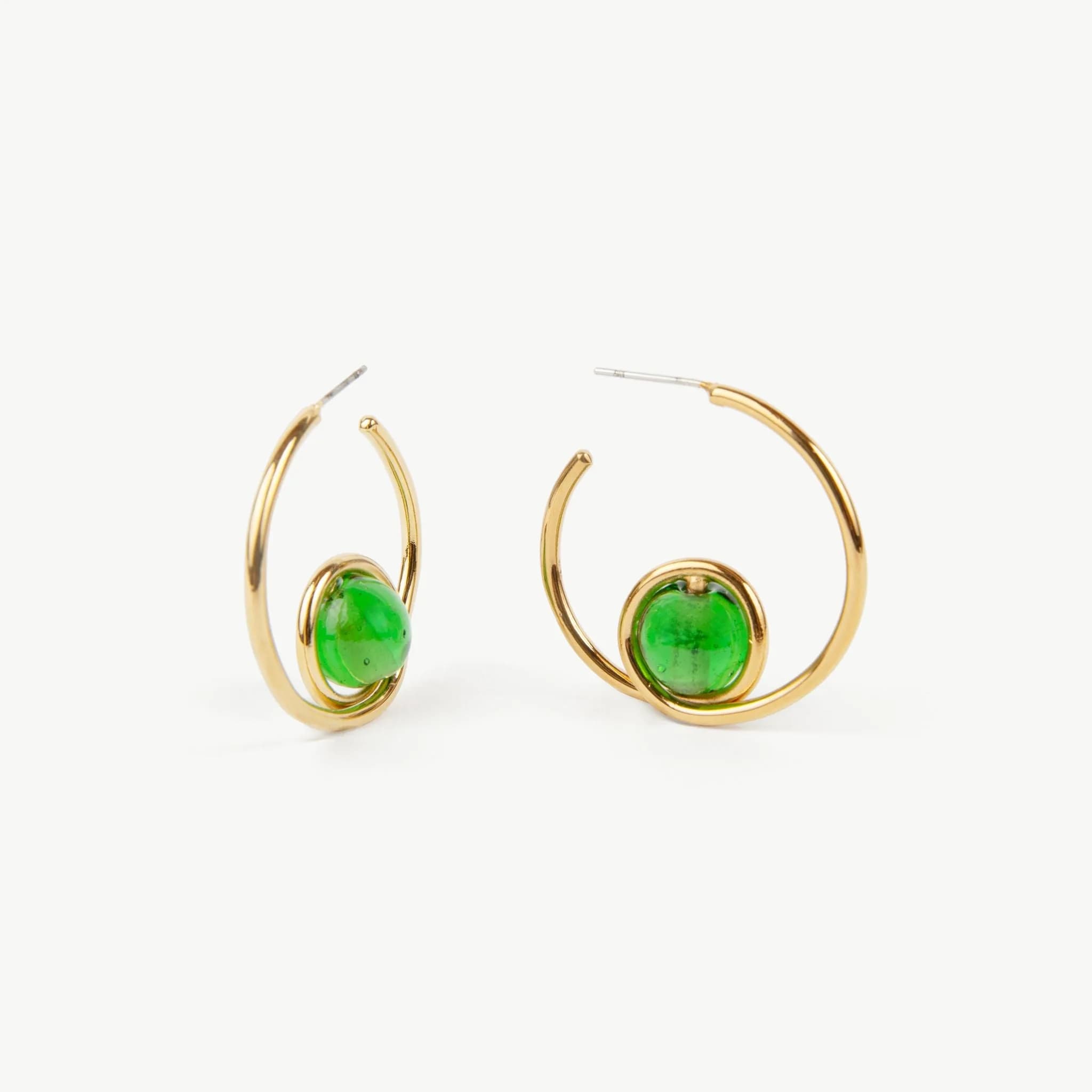 Mpira Glass Hoop Earrings