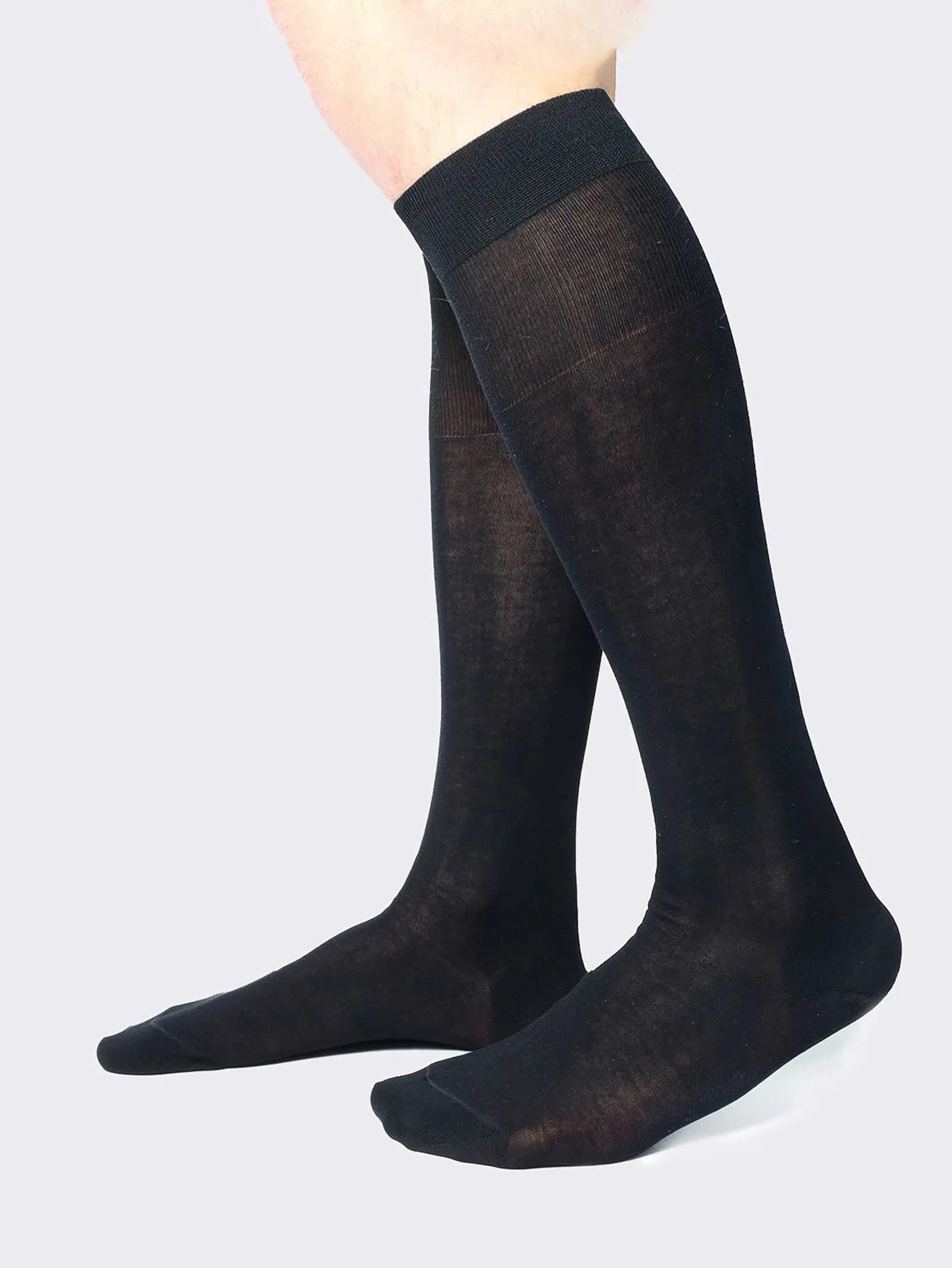 Calze lunghe 100% Filo di Scozia lisce - 6 Paia