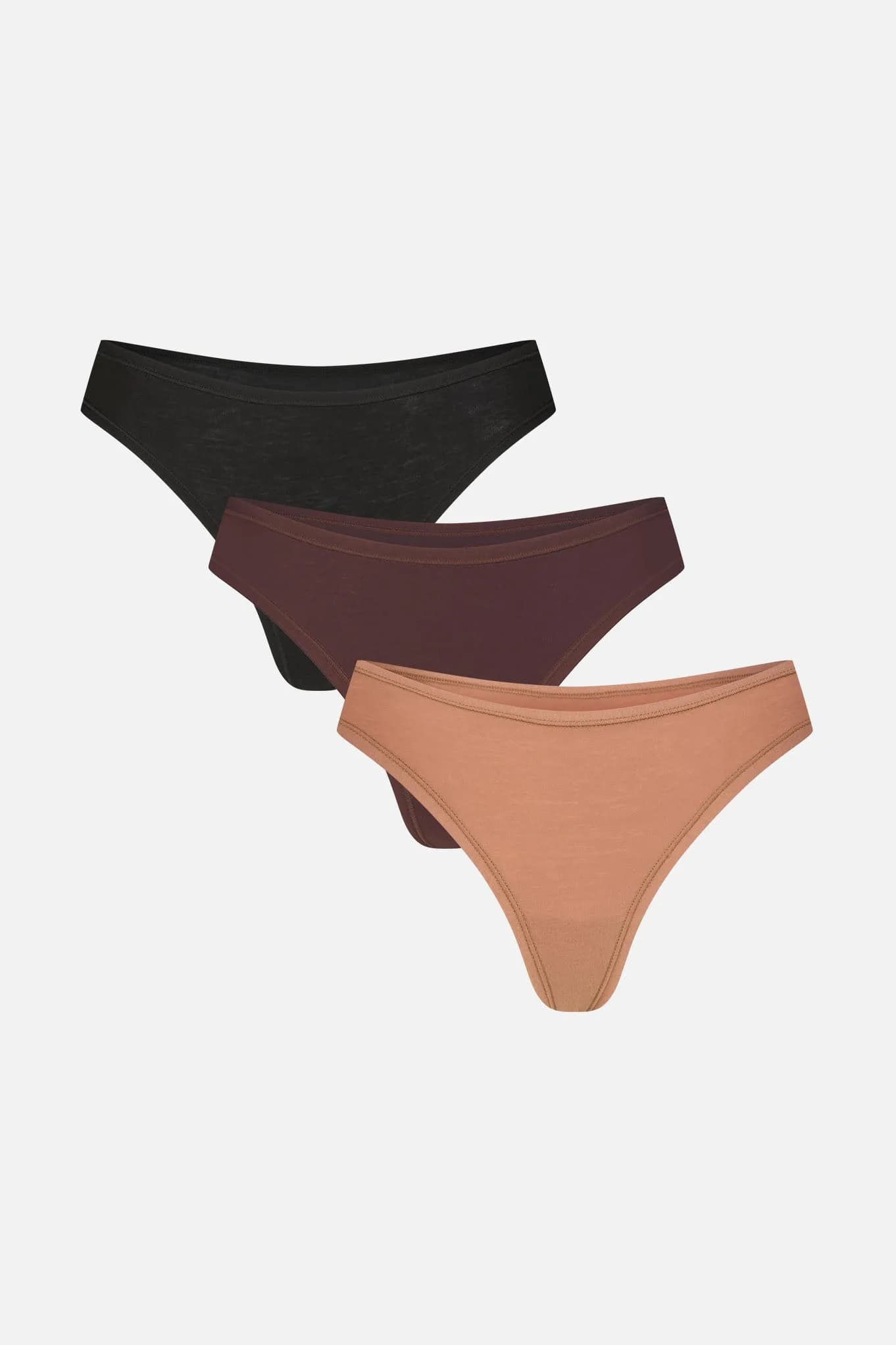 Cloud Cotton Low Thong in Deep (Pack)